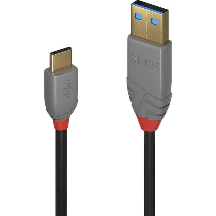 Lindy 0.5m USB 2 Typ A an C Kabel Anthra Line USB-Kabel