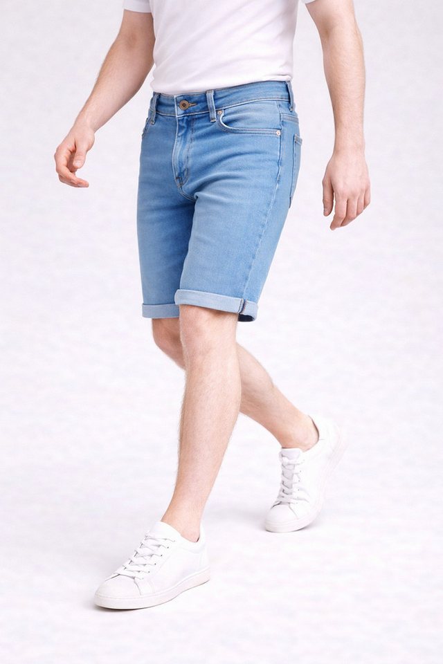 S&S Jeansshorts Herren Jeans Shorts Bermuda Hosen (Packung, 1-tlg., jeans shorts herren) Bermuda Jeans Short gerade geschnittene kurze Beine