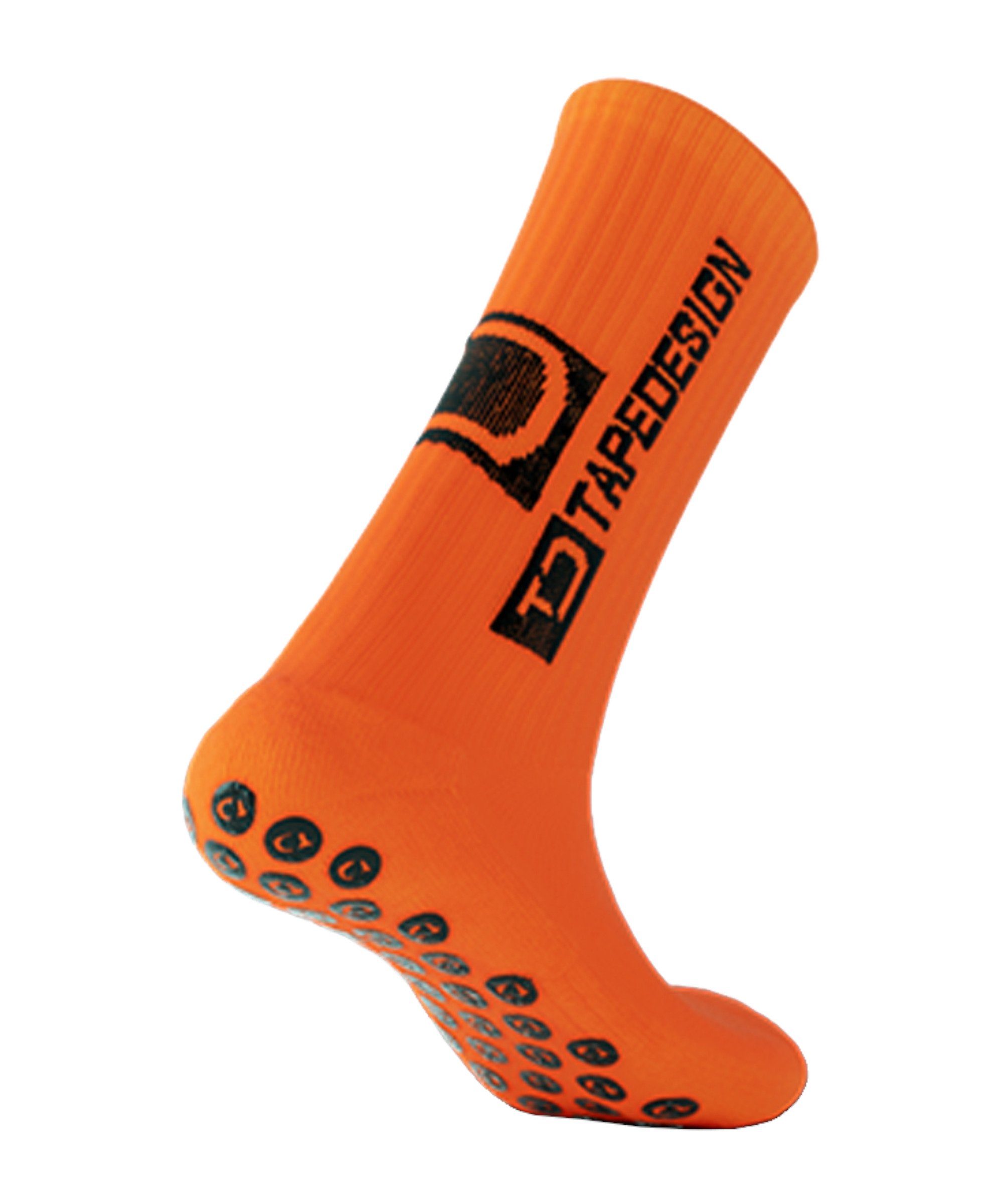 Tapedesign Sportsocken Gripsocks orangeschwarz Socken default