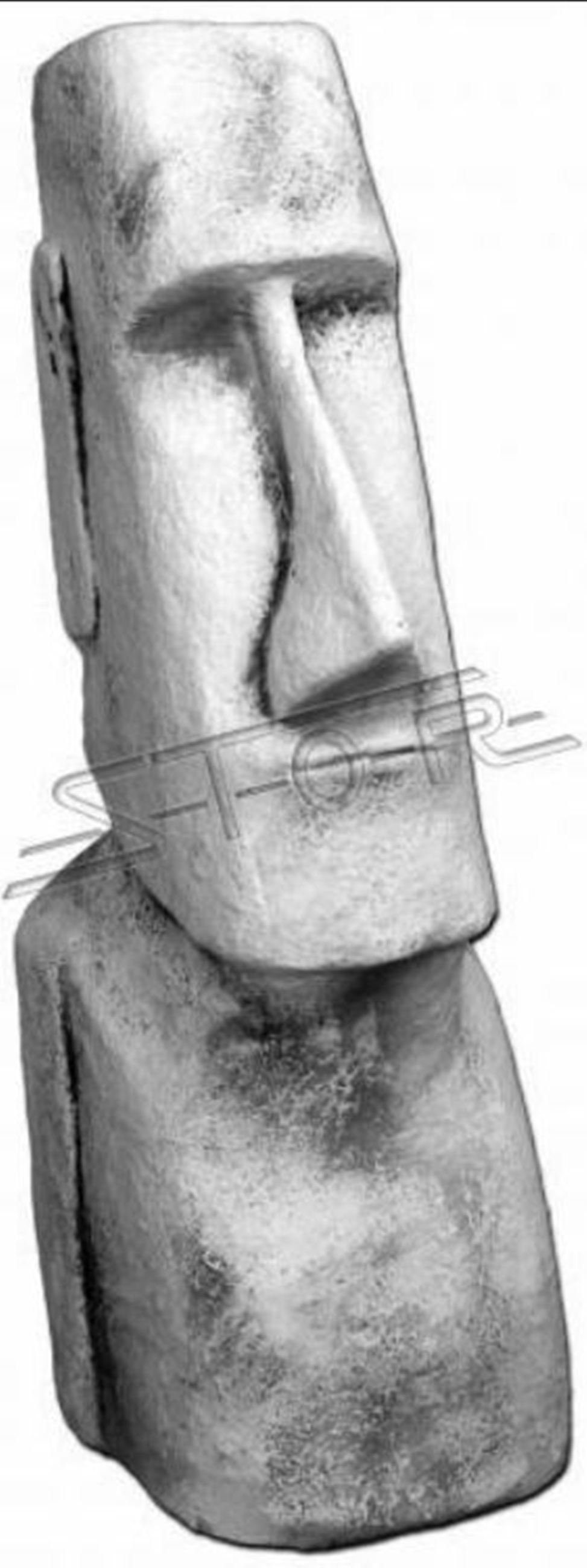 Designer Terrasen Statue Skulptur Moai Figur JVmoebel Skulpturen Deko Garten Skulptur