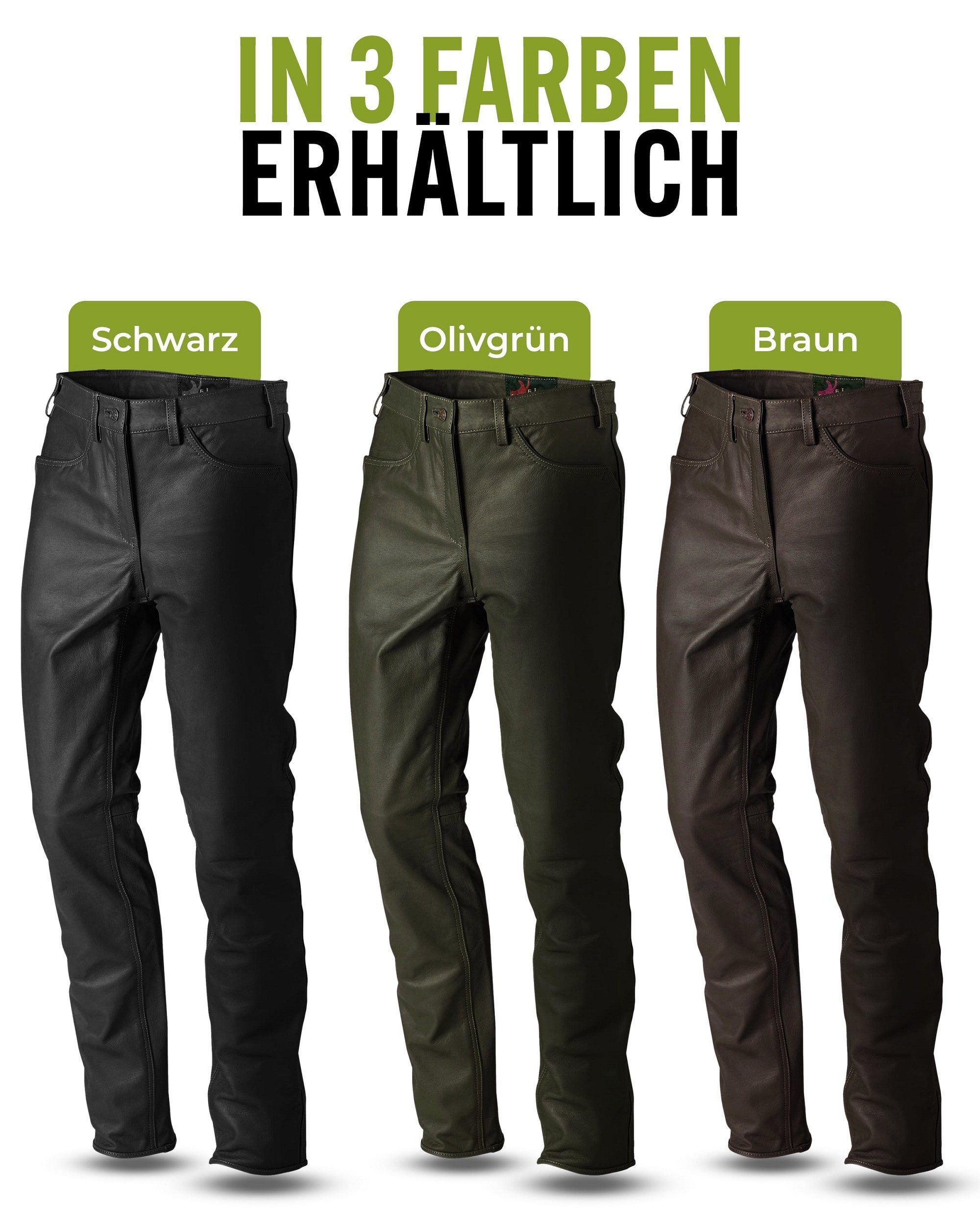 La Chasse® Lederhose Jagd Lederhose aus Büffelleder Herren strapazierfähig Büffellederhose – Bild 5 von 5