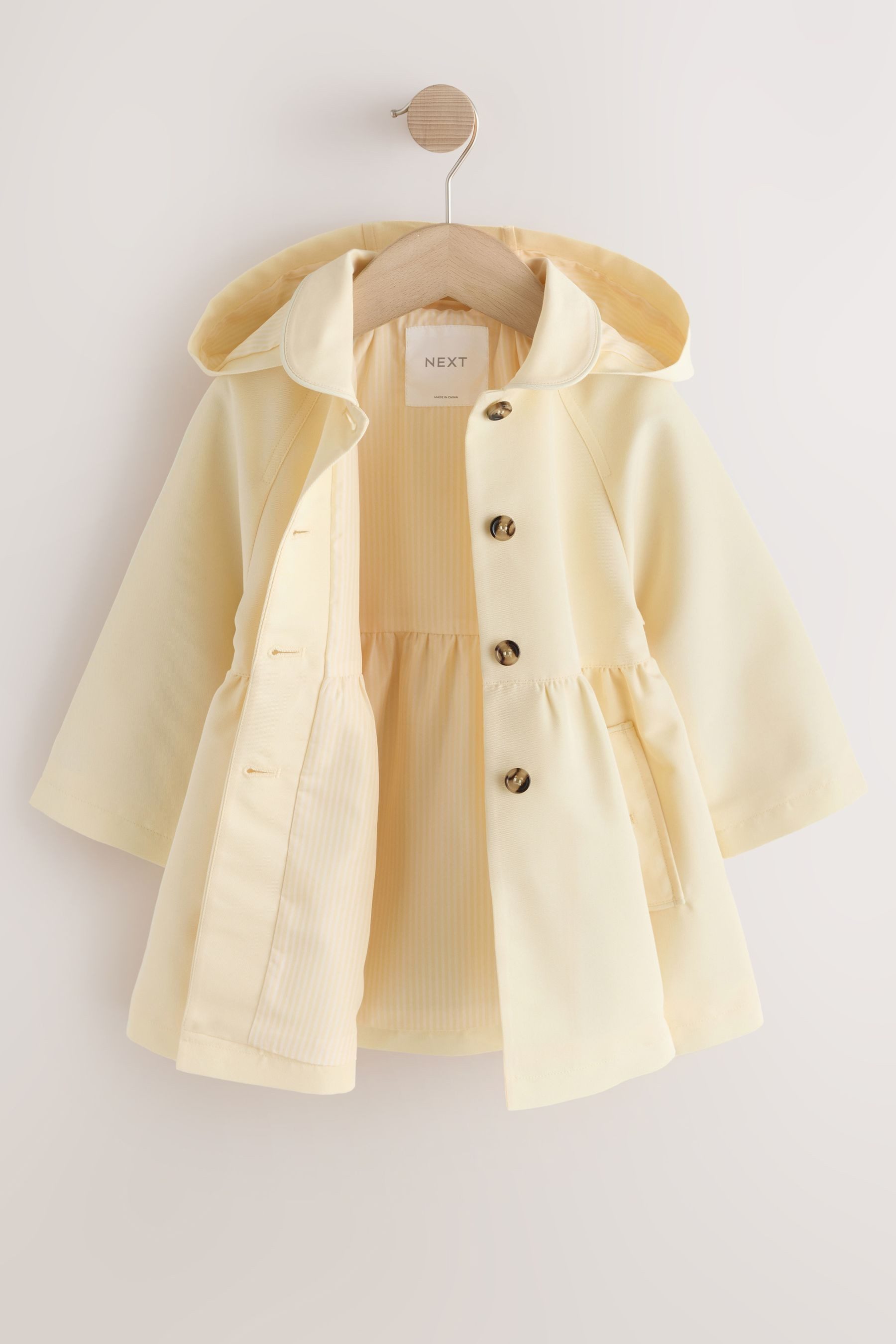 Next Kurzmantel Wasserabweisender Mantel mit Print + Knopfleiste (1-tlg)