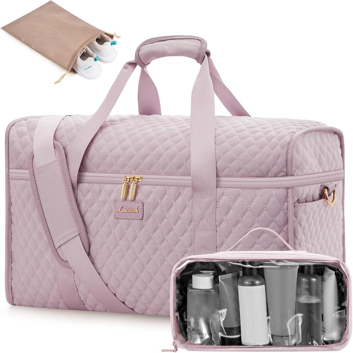LuxusKollektion Weekender Reisetasche Weekender Damen Wasserdicht Handgepäck Groß L Rosa