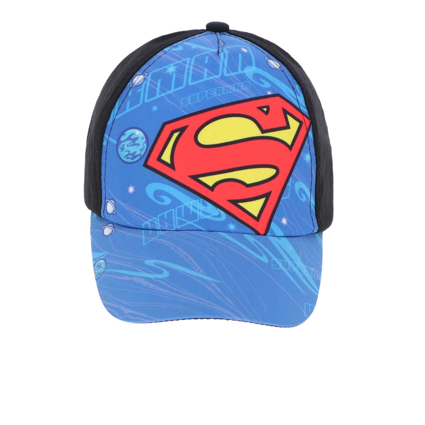 DC Comics Baseball Cap Superman Kinder Jungen Basecap Gr. 54 oder 56 Schwarz