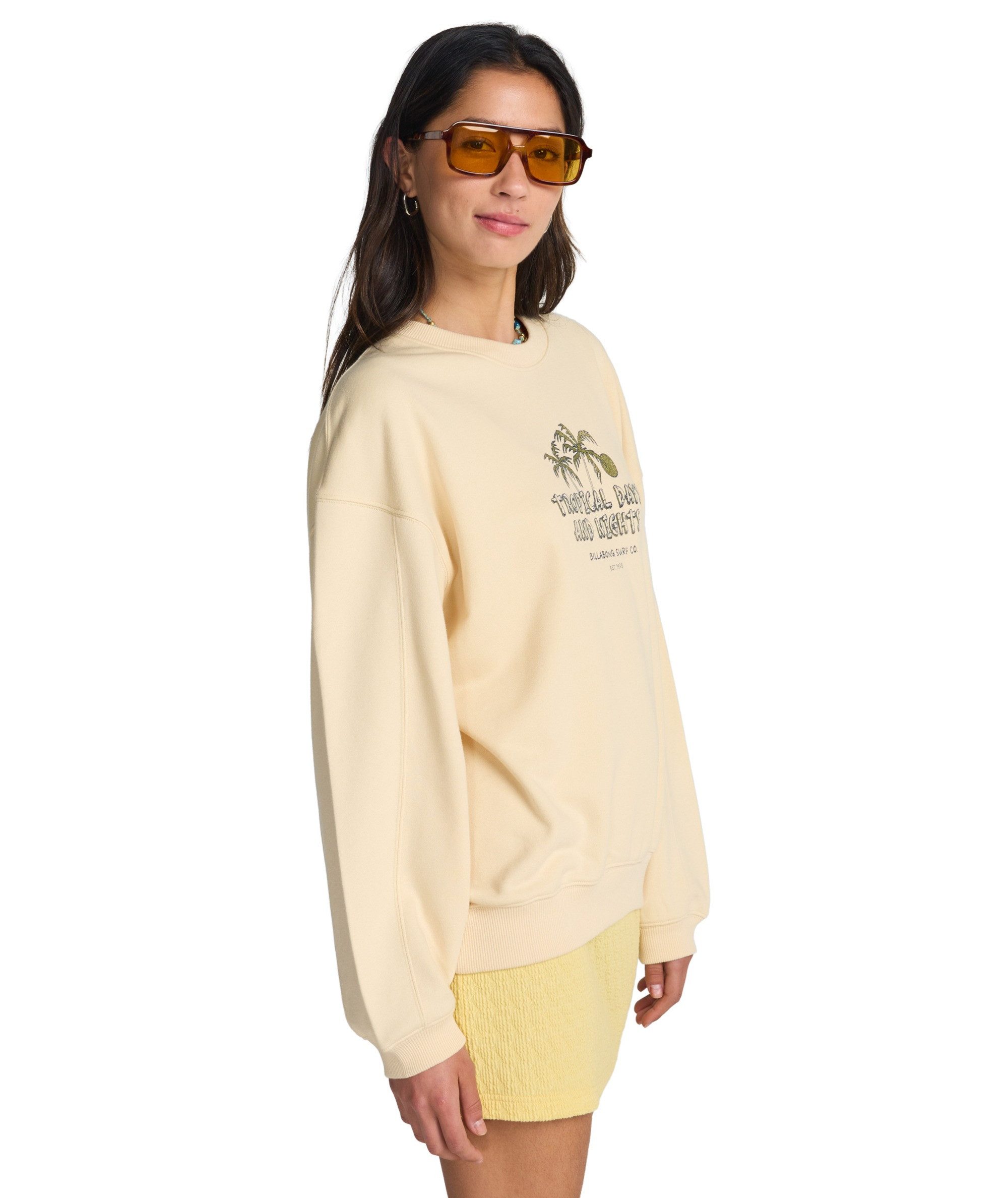 Billabong Sweatshirt ALL THE DAYS KENDALL sportlicher Stil, Drucke vorn und hinten, hoher Baumwollanteil
