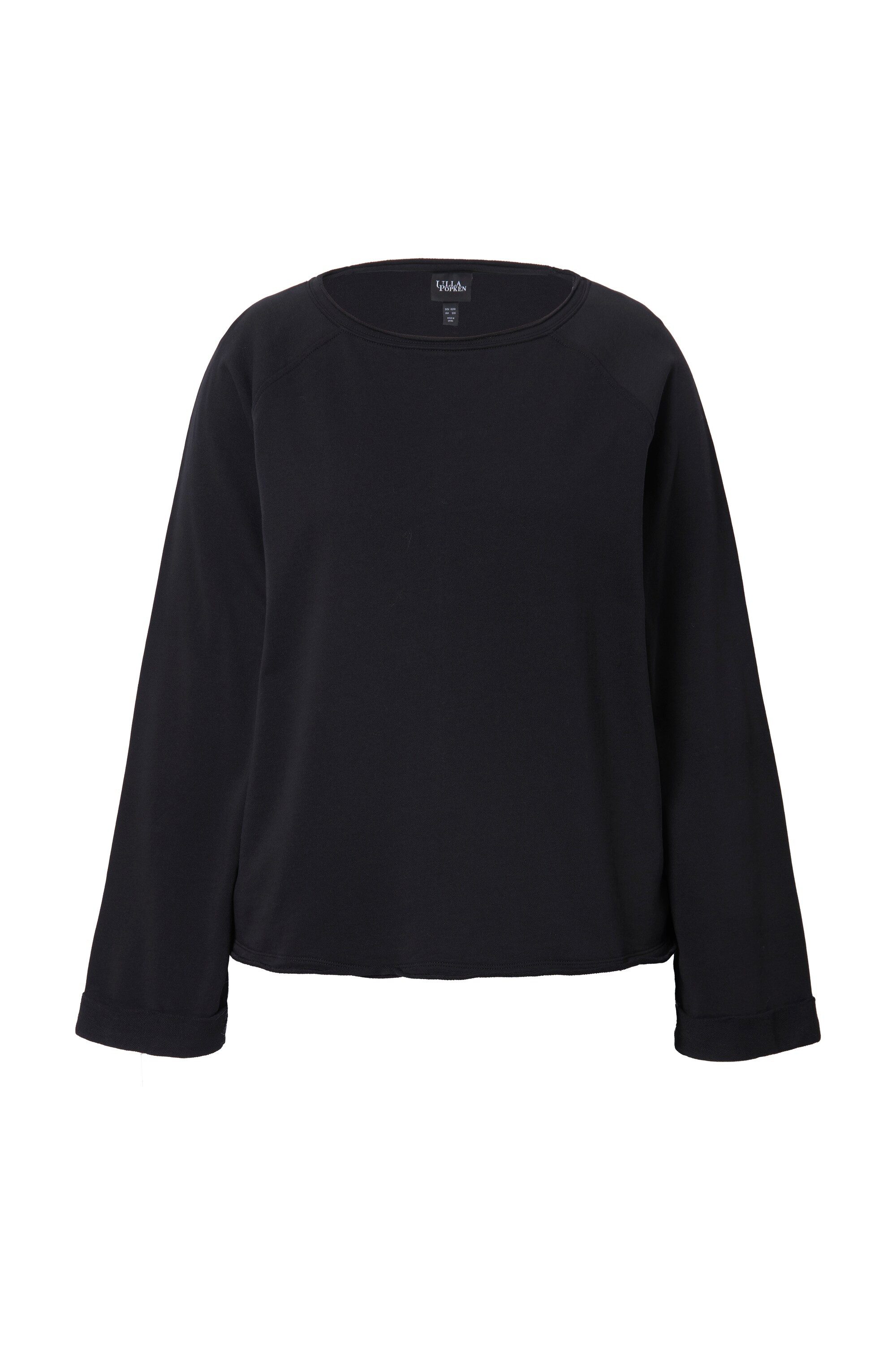 Ulla Popken Sweatshirt Sweatshirt Rollkanten Rundhals günstig online kaufen