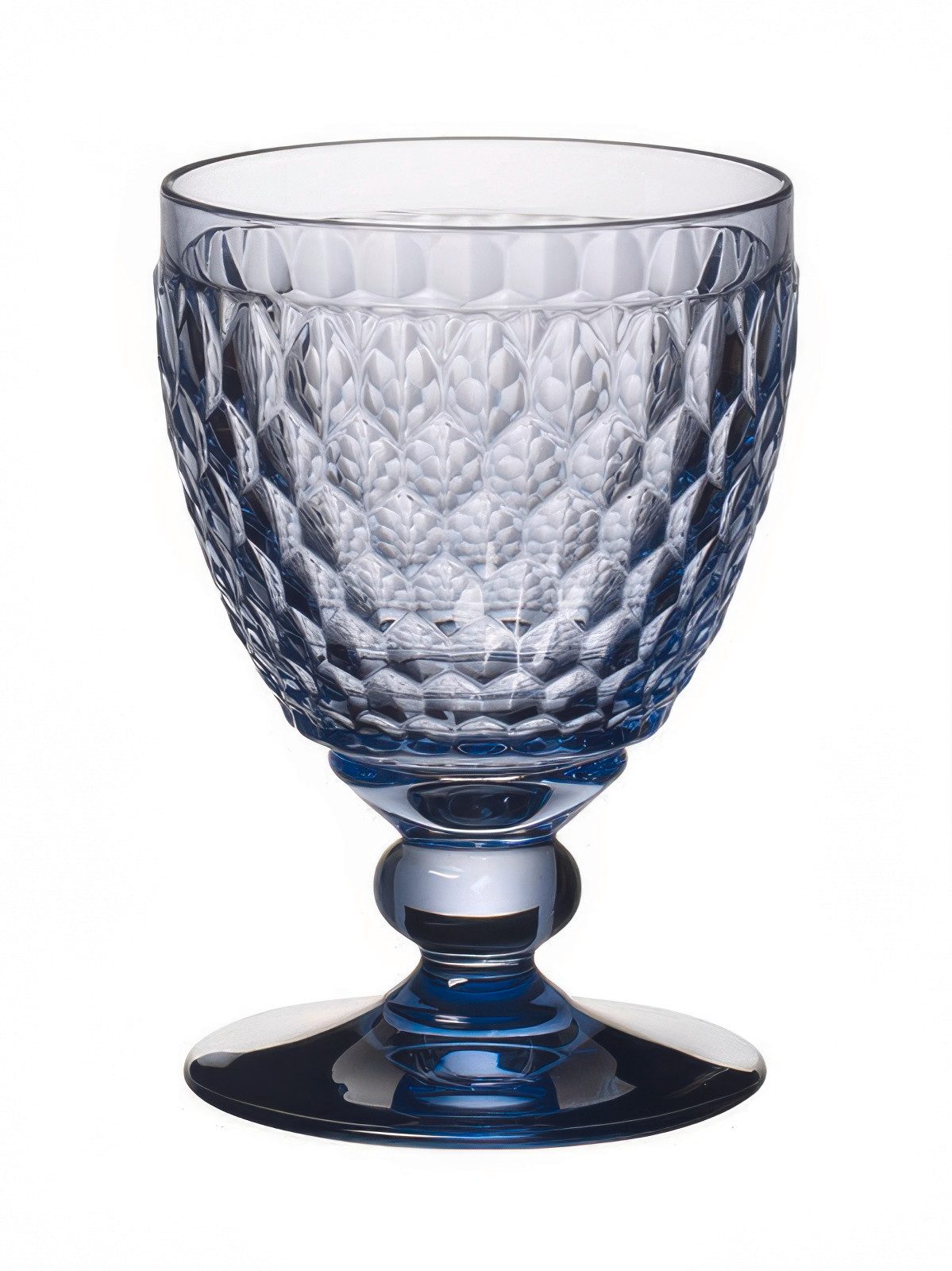 Villeroy & Boch Rotweinglas Boston Coloured, Kristallglas, Spülmaschinengeeignet, Blau, Motiv: Boston
