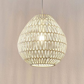 Lindby Hängeleuchte Danya, dimmbar, Leuchtmittel nicht inklusive, Modern, Papier, Metall, weiß, 1 flammig, E27, Deckenlampe