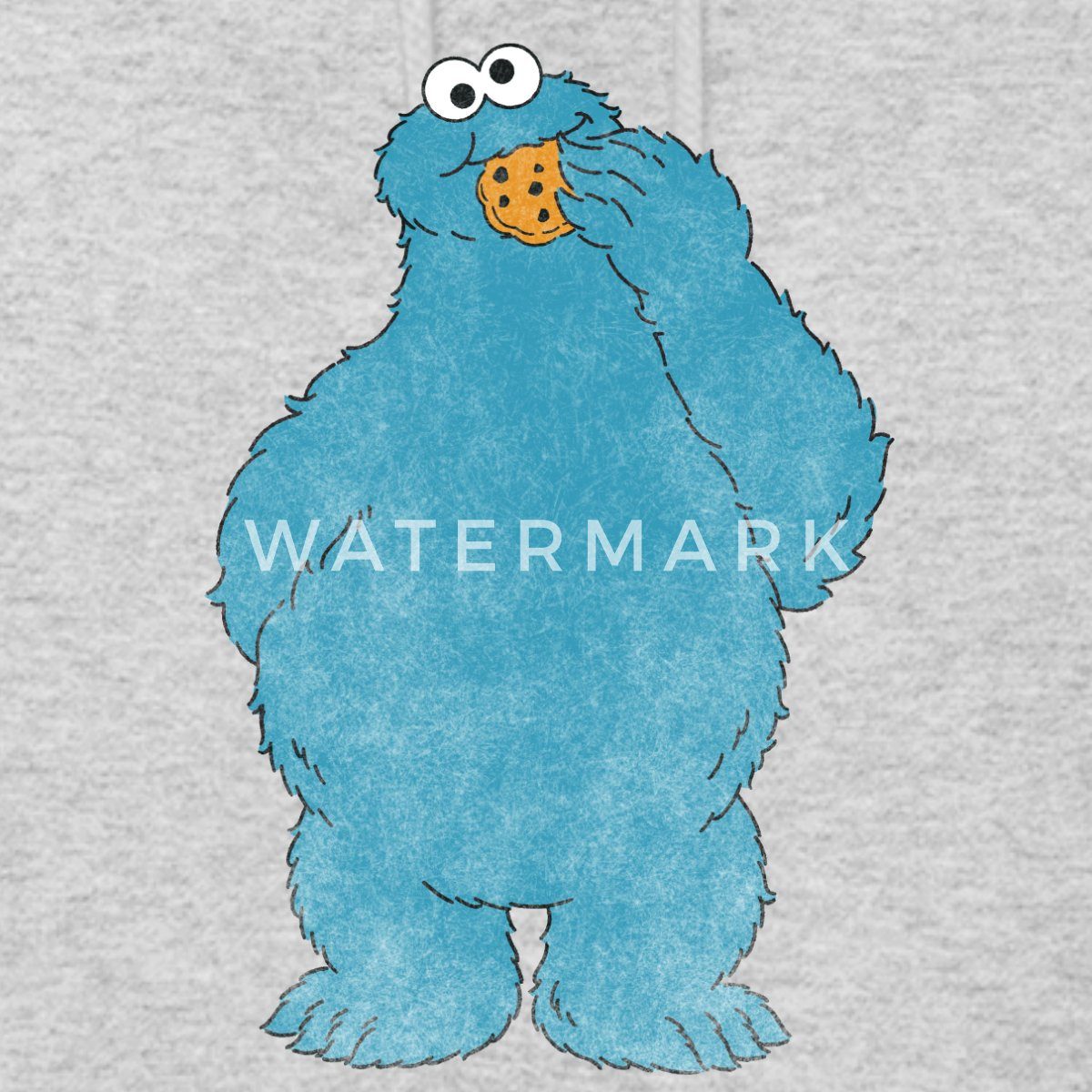 Spreadshirt Hoodie Sesamstraße Krümelmonster Naschen Damen Hoodie (1-tlg)