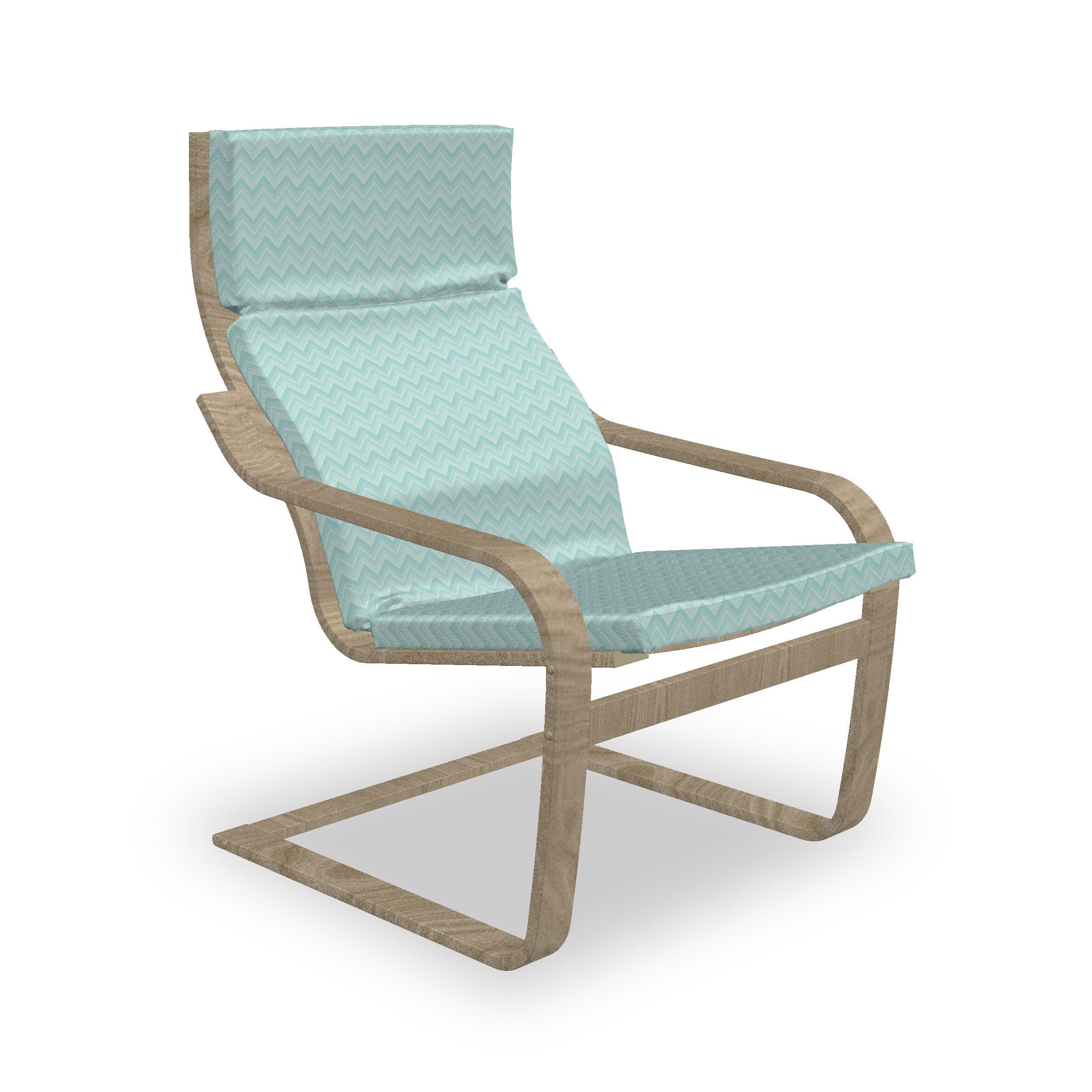 Zigzags Einfache Hakenschlaufe Sitzkissen Reißverschluss, mit Pastell Abakuhaus Art und Stuhlkissen mit Winkel Stuhlkissen