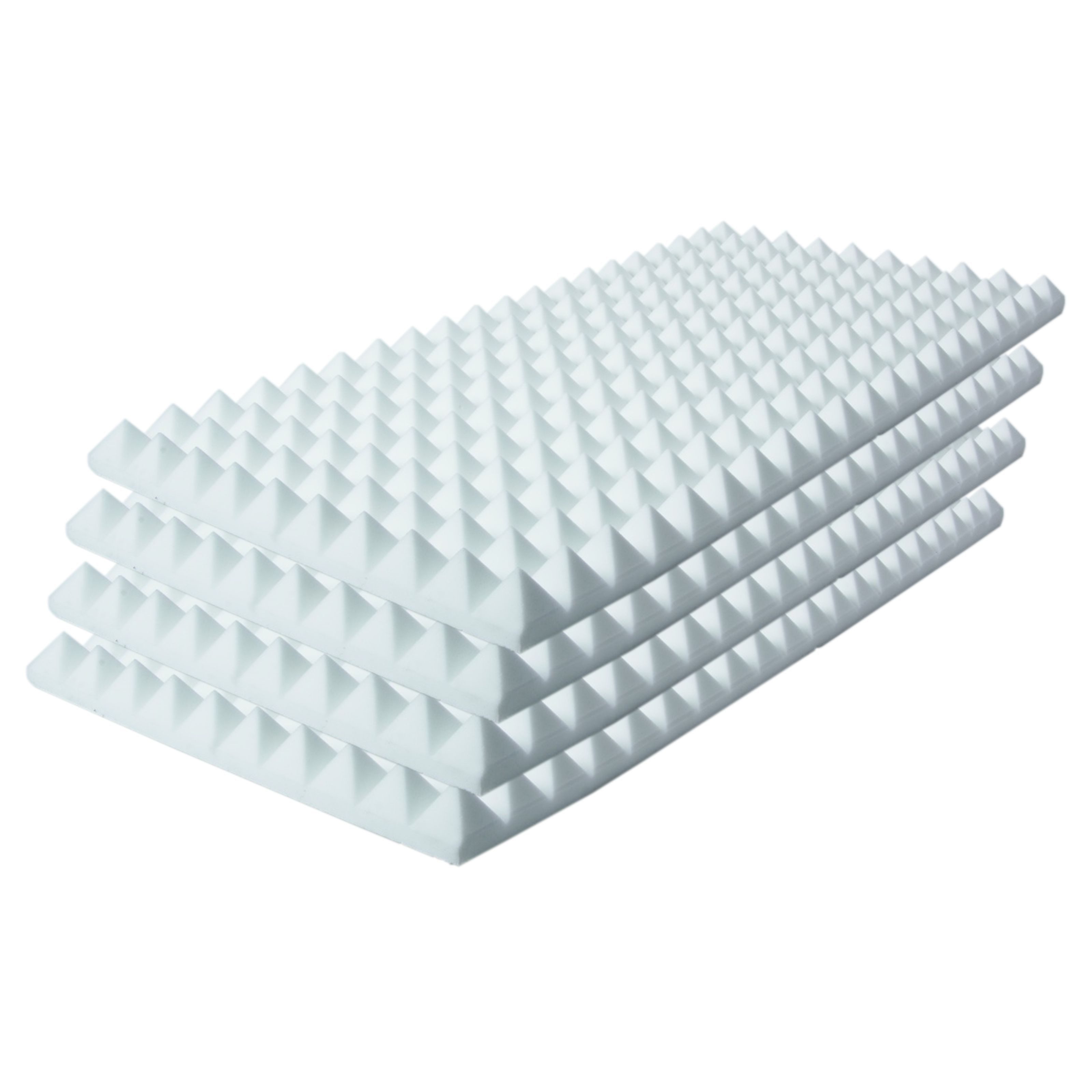 MUSIC STORE Akustikplatte, (Pyramis Absorber 70mm 4pcs White Absorber Set, Studio Akustikelemente, Absorber), Pyramis Absorber, 70mm, White Absorber Set