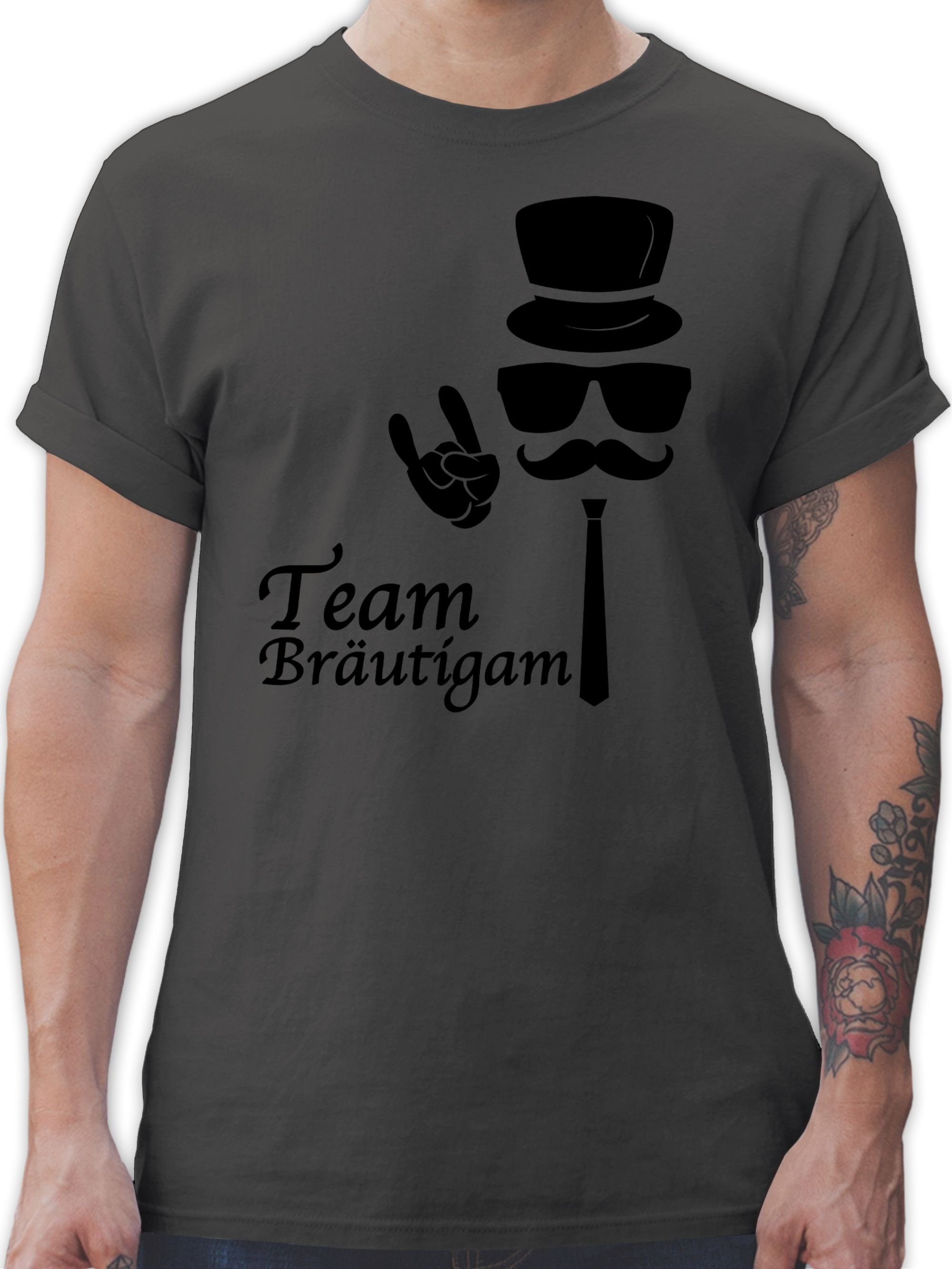 Team JGA Dunkelgrau Hipster Shirtracer 03 Bräutigam T-Shirt Männer