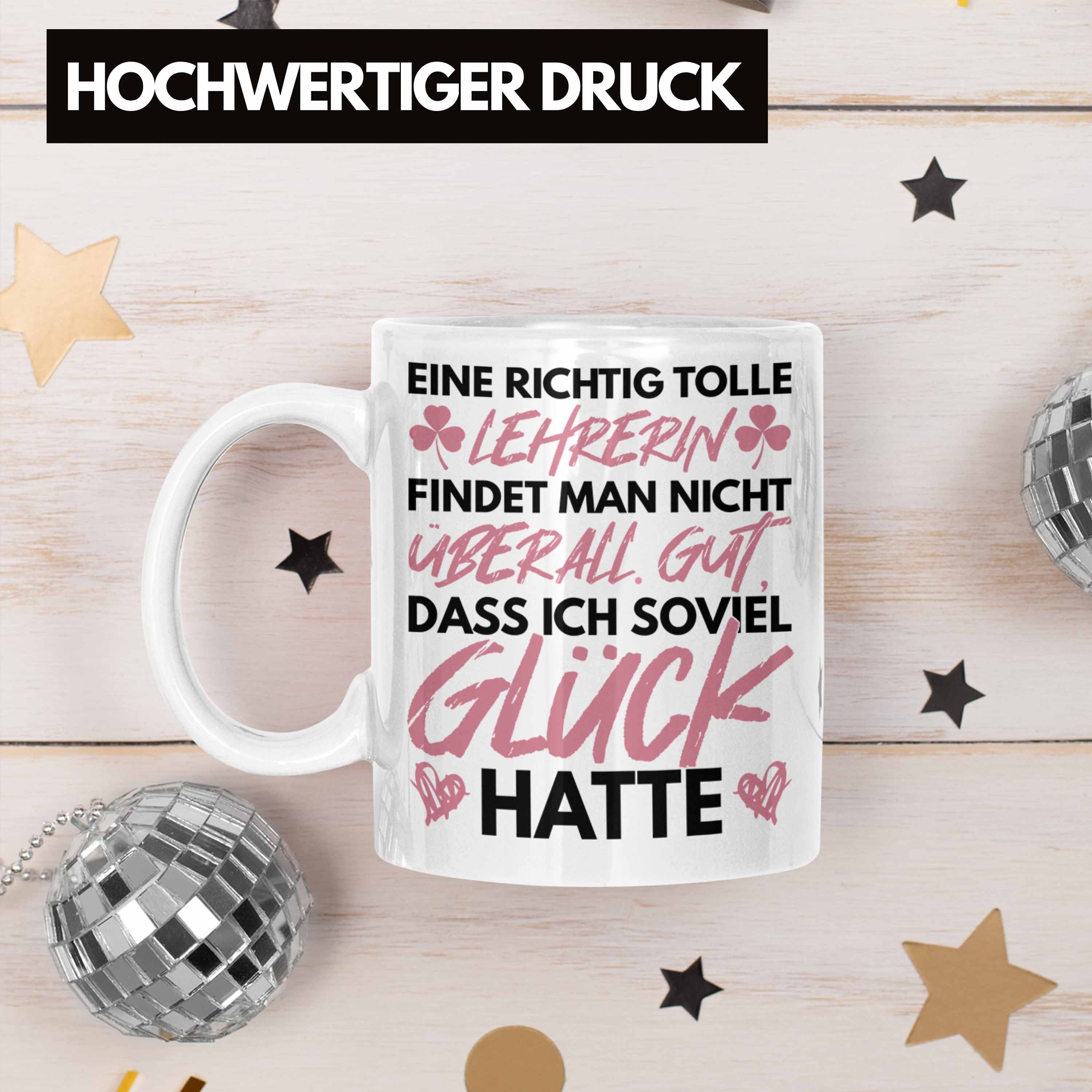 Trendation Tasse Lehrerin Klassenlehrerin zum Geschenk - Geschenkidee Trendation Danke Weiss Abschiedsgeschenk Lehrerin Tasse Beste Abschied