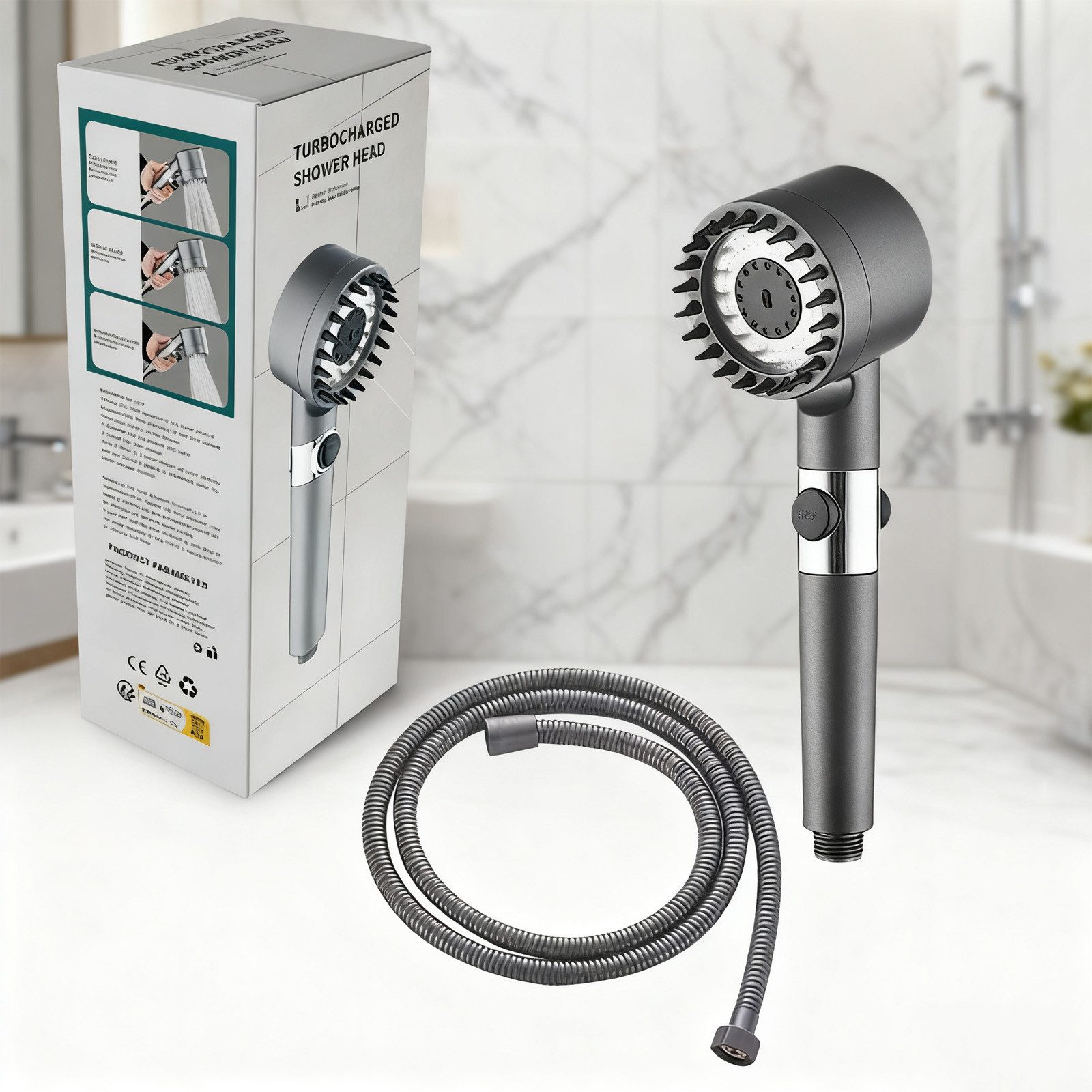 REDOM Handbrause Sparduschkopf Duschbrause Regendusche Duschkopf mit Siliko günstig online kaufen