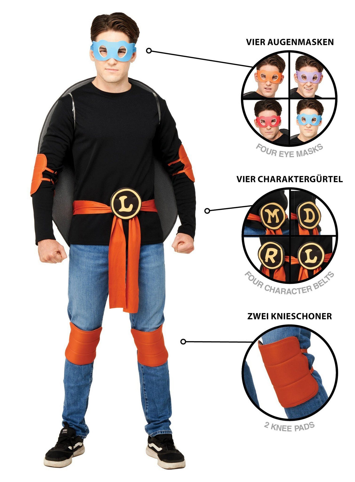 Kostüm Ninja Turtles – Accessoire-Set