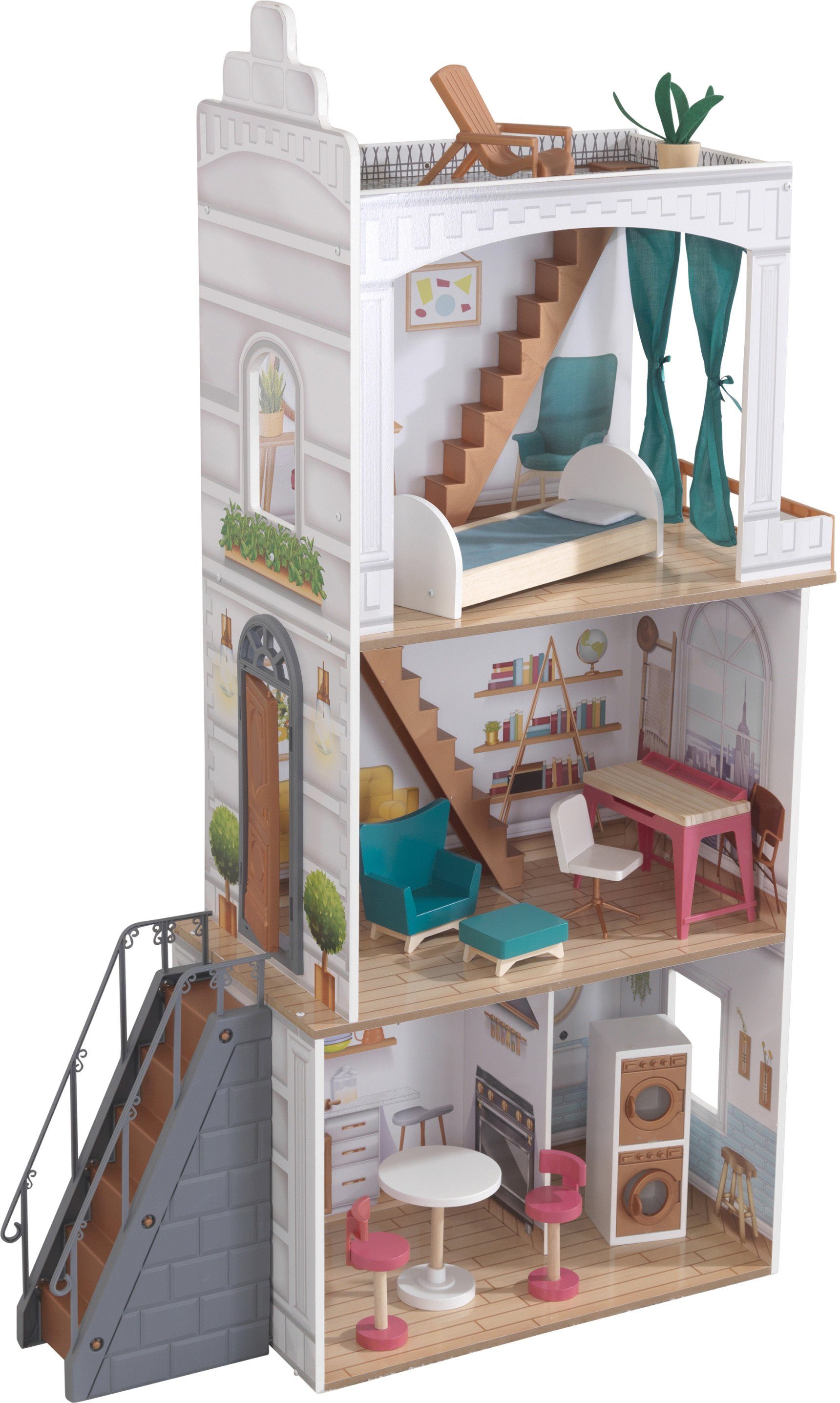 KidKraft® Puppenhaus »Rowan«, mit Balkon und Dachterrasse online kaufen |  OTTO