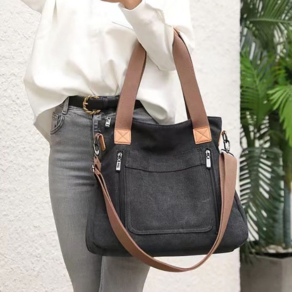 MODFU Henkeltasche Damen Schultertasche Umhängetasche (Canvas günstig online kaufen