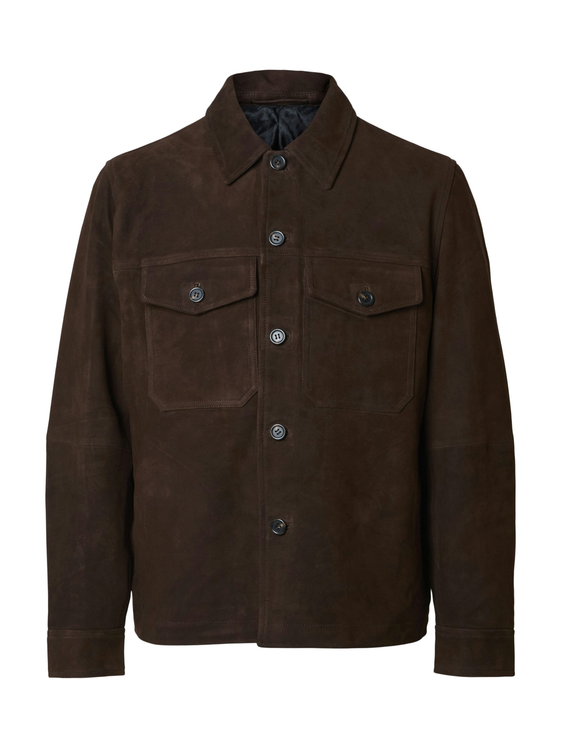 SELECTED HOMME Outdoorjacke SLHTHOM SUEDE OVERSHIRT NOOS