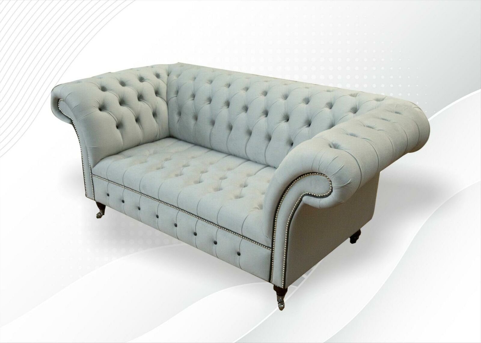 Sitzer Design Möbel JVmoebel Chesterfield-Sofa, Wohnzimmer Chesterfield Kreative Grün Modern Sofa 2 Stoff