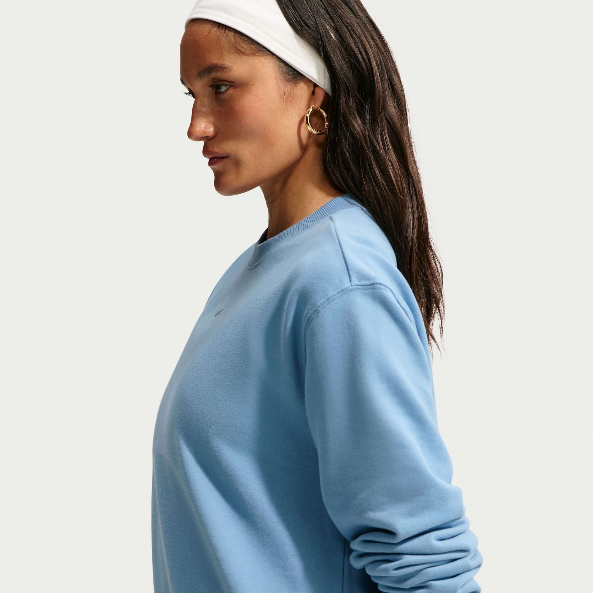 Nike Sportswear Sweatshirt W NK STDO FLC LW STD CREW mit Rundhalsausschnitt, aus angerauter Sweatware, in normaler Länge