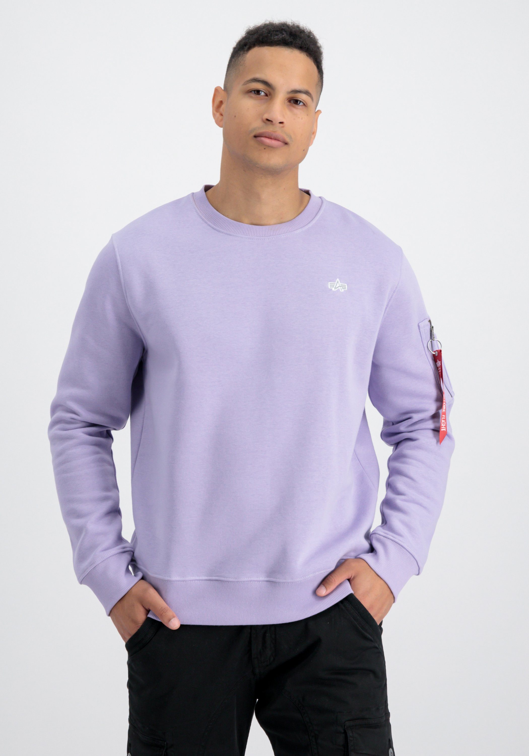 Unisex pale Sweater EMB Alpha Industries Sweater Industries violet Sweatshirts Men - Alpha