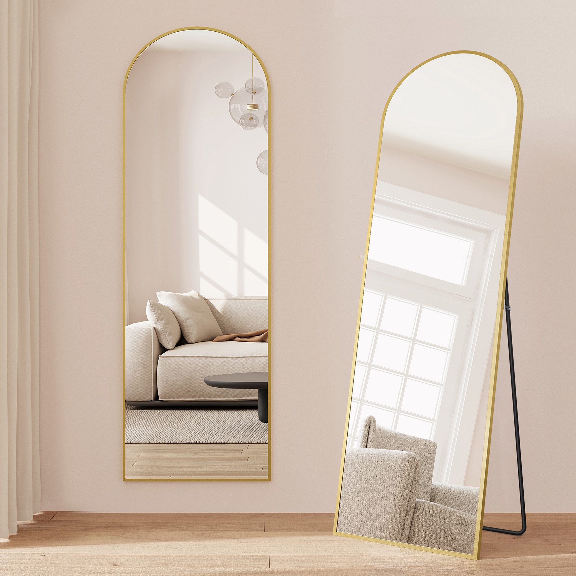 SONGMICS Standspiegel Wandspiegel, Ganzkörperspiegel, stehend oder wandmont günstig online kaufen