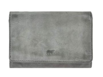 Bear Design Geldbörse "Lieke" Cow Lavato Leder, Damenbörse, Portemonnaie, 9 Kartenfächer, kompakt, grau