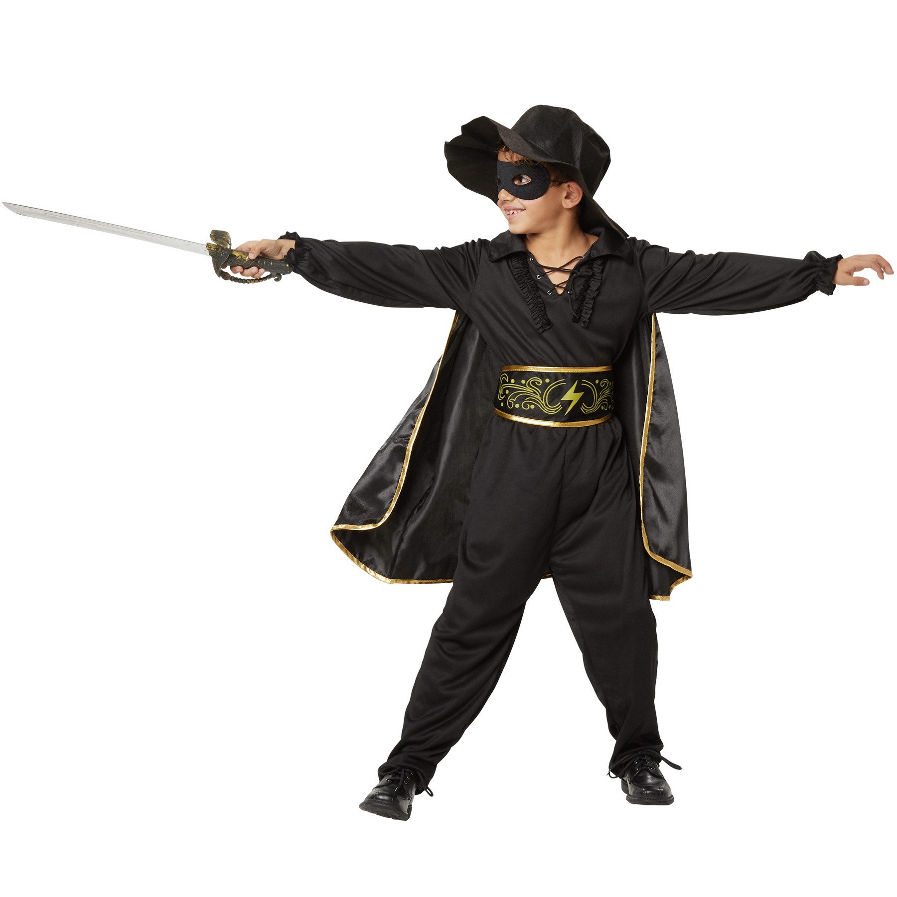dressforfun Kostüm Jungenkostüm Zorro, In Schwarz gehaltenes Zorro-Outfit