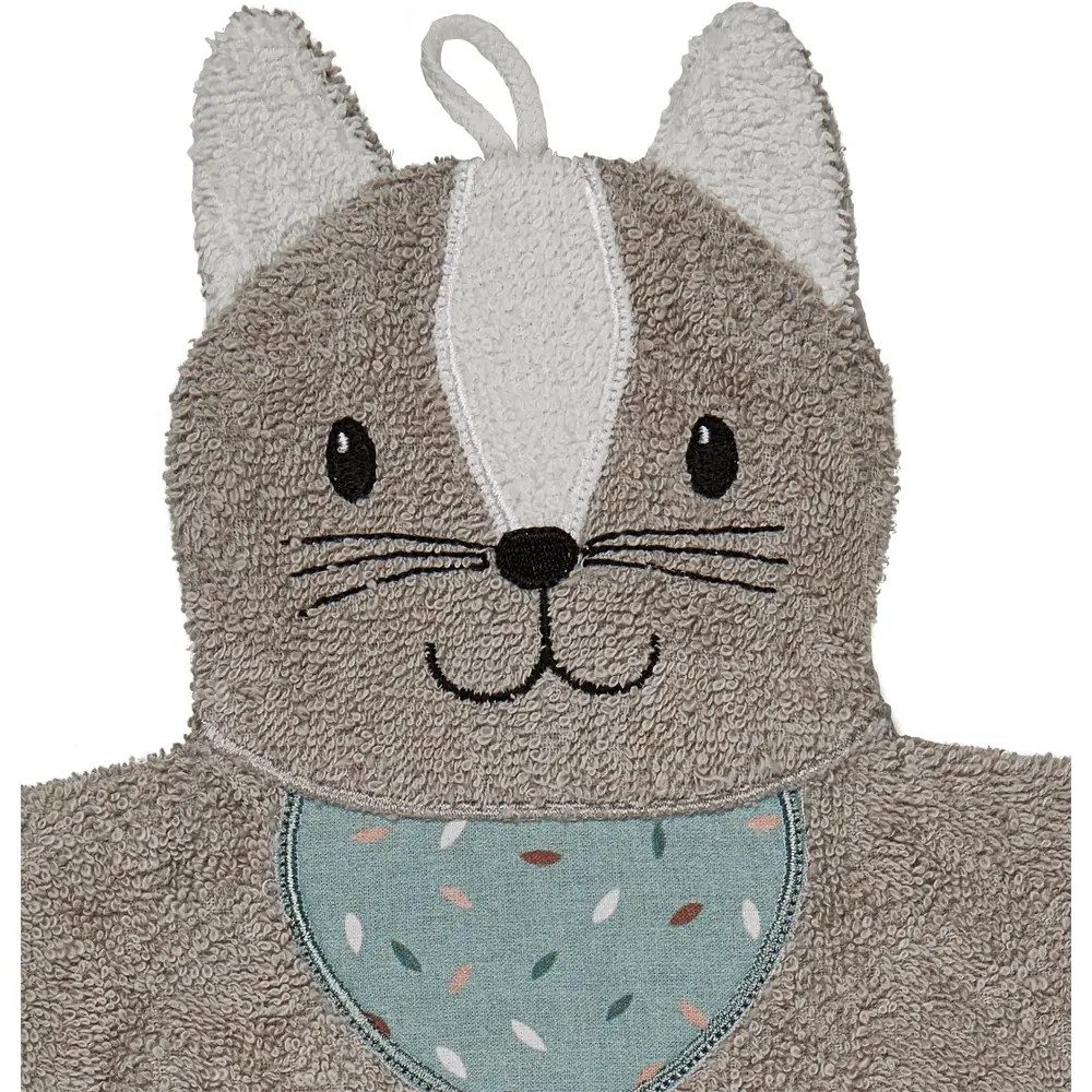 Sterntaler® Waschlappen Sterntaler Waschhandschuhe Katze Lilly, grau – Bild 3 von 5