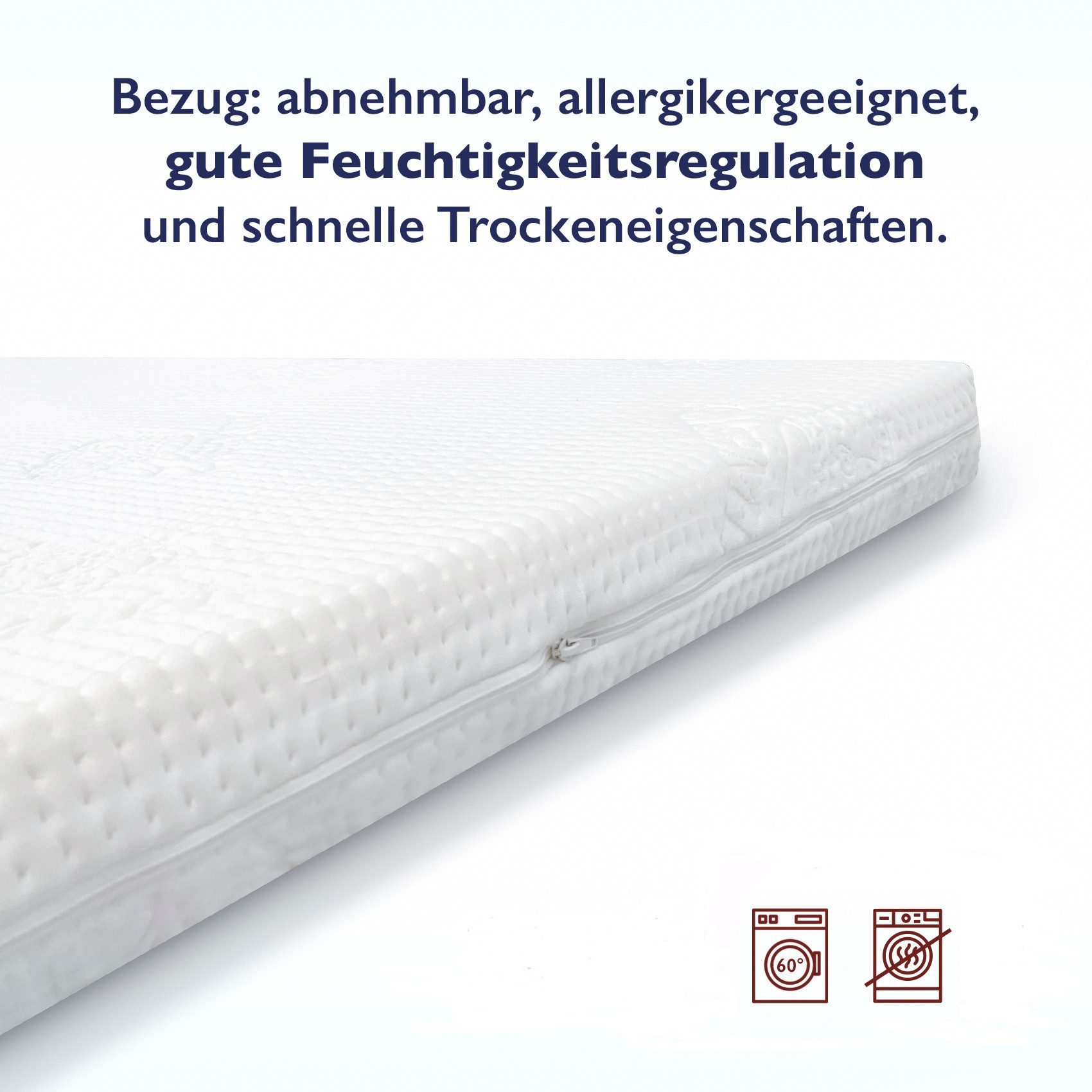 FMP Matratzenmanufaktur, Topper FMP orthopädische Comfort Matratzenauflage 8 cm hoch, Viscoschaum, (1-tlg), Für Druckentlastung und mehr Komfort