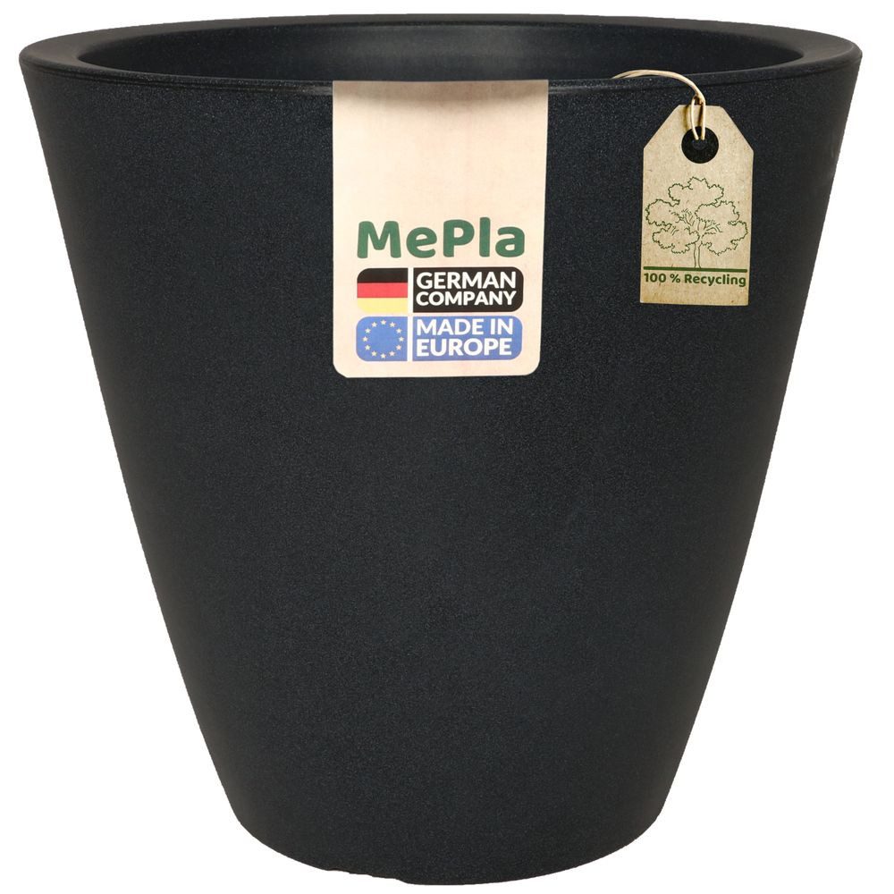 Heimwerkercenter Blumentopf MePla Blumentopf Orvieto ø30 / H29cm Anthrazit, frostfester Kunstoff. € 23,99