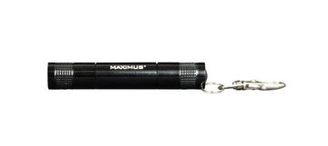Maximus LED Taschenlampe hohe Leuchtweite (Betriebsdauer 1-5 Stunden, Schwarz), USB-Kabel / Batterien, Leuchtweite 15 - 235m