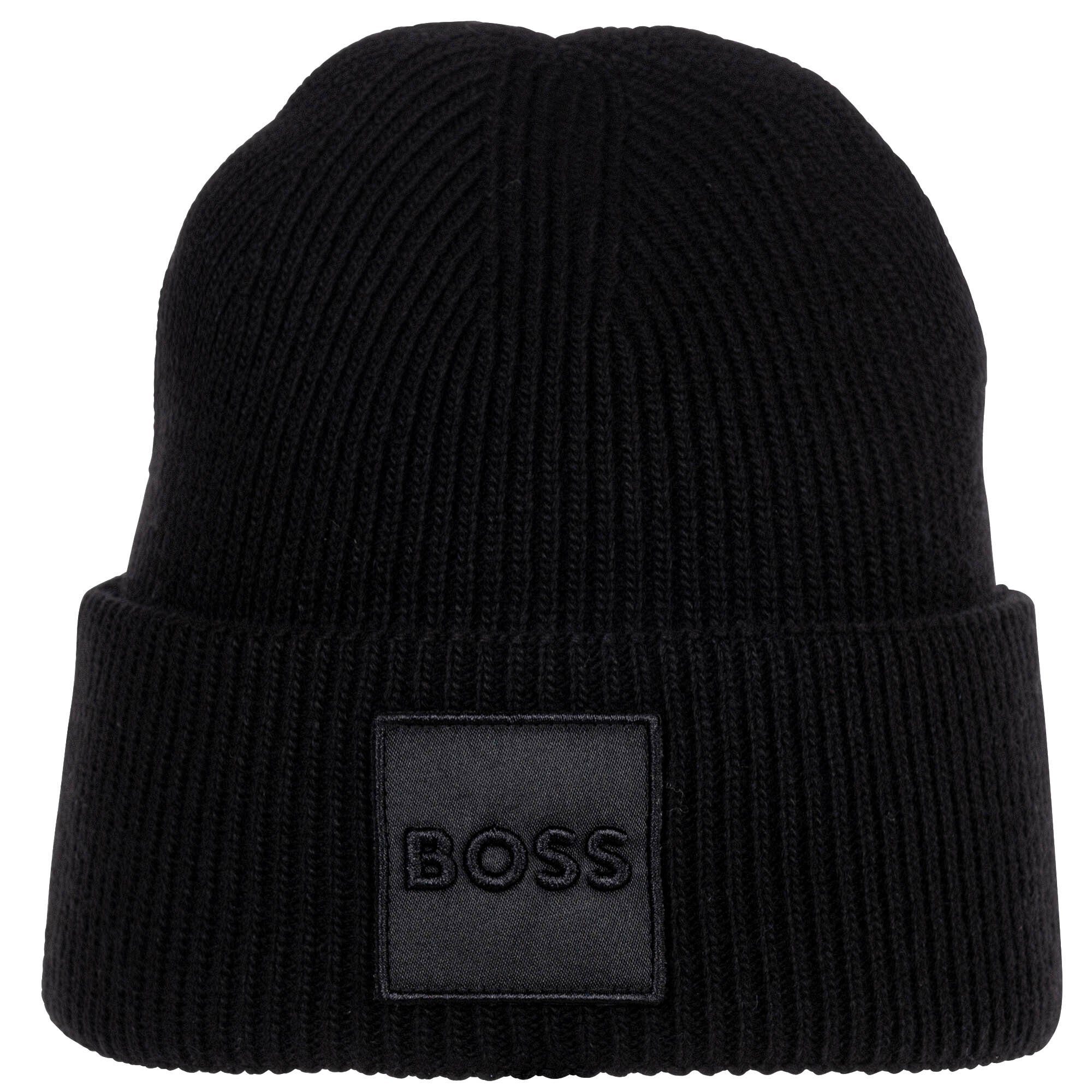 BOSS Beanie Herren Mütze - Myiconic Hat, Beanie, Rippstrick