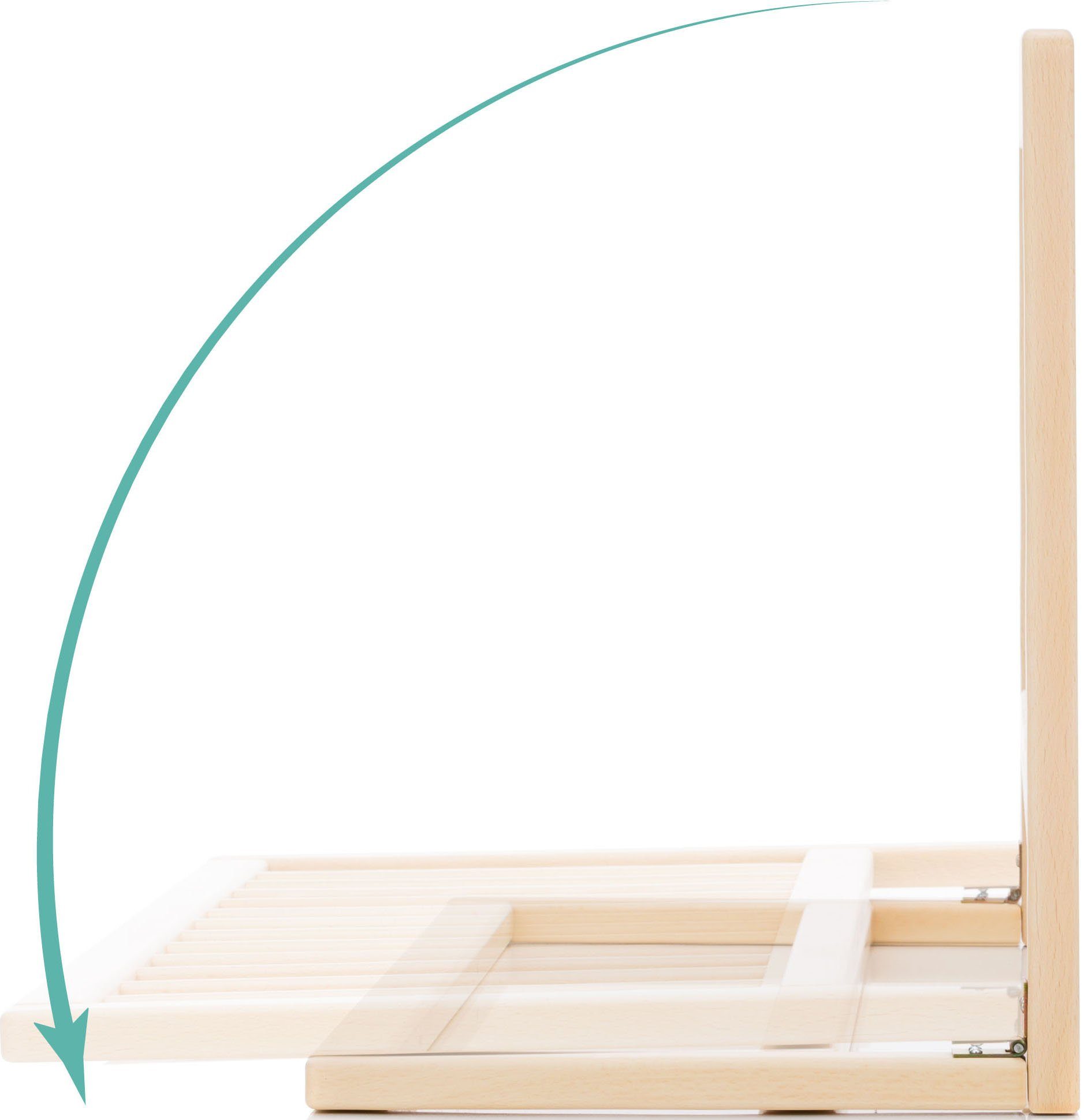 Fillikid Bettschutzgitter Lilly, natur, 140/45 cm, aus Holz; Made in Europe