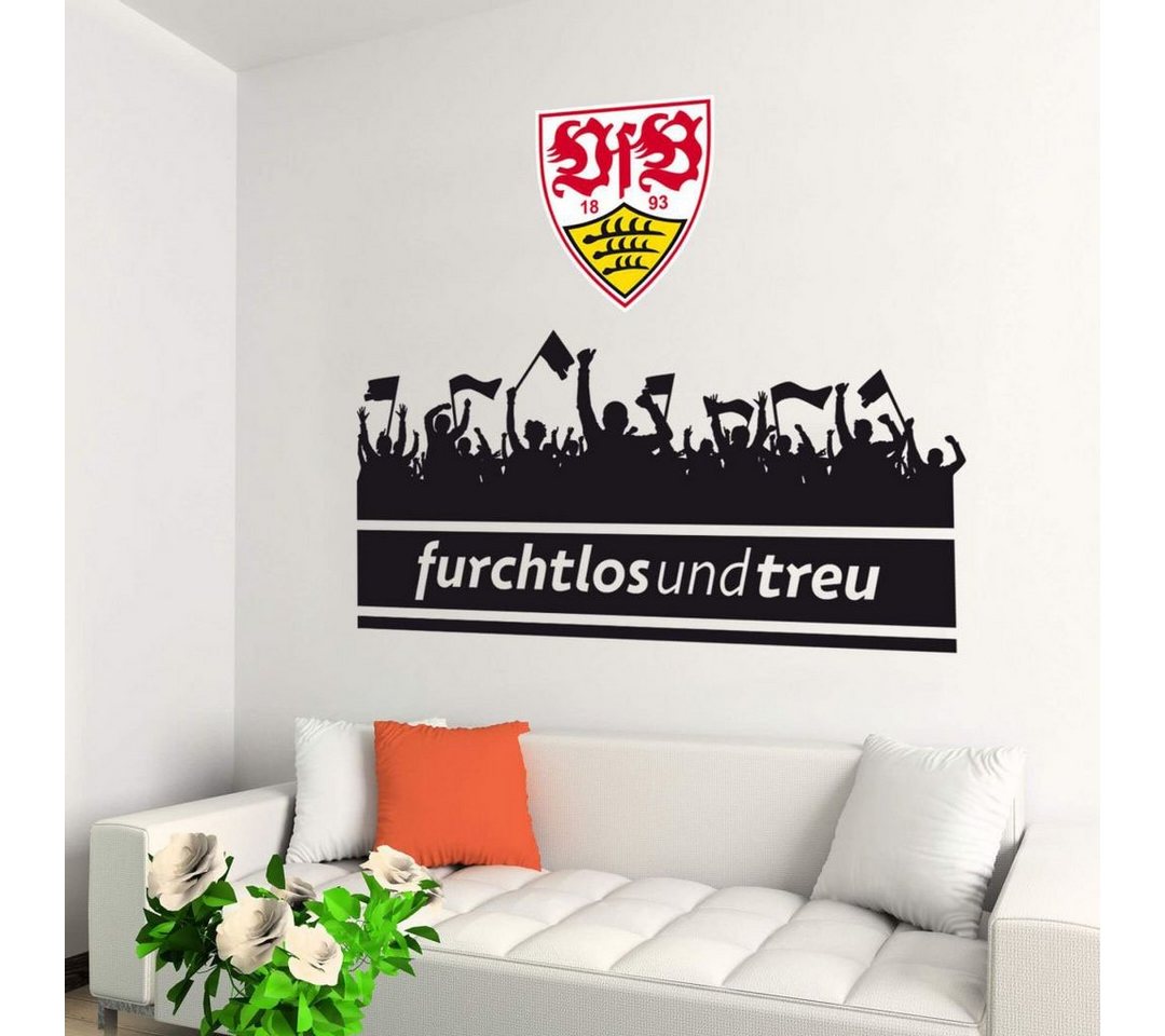 Wall-Art Wandtattoo »VfB Stuttgart Fans mit Logo« (1 Stück)-HomeTrends