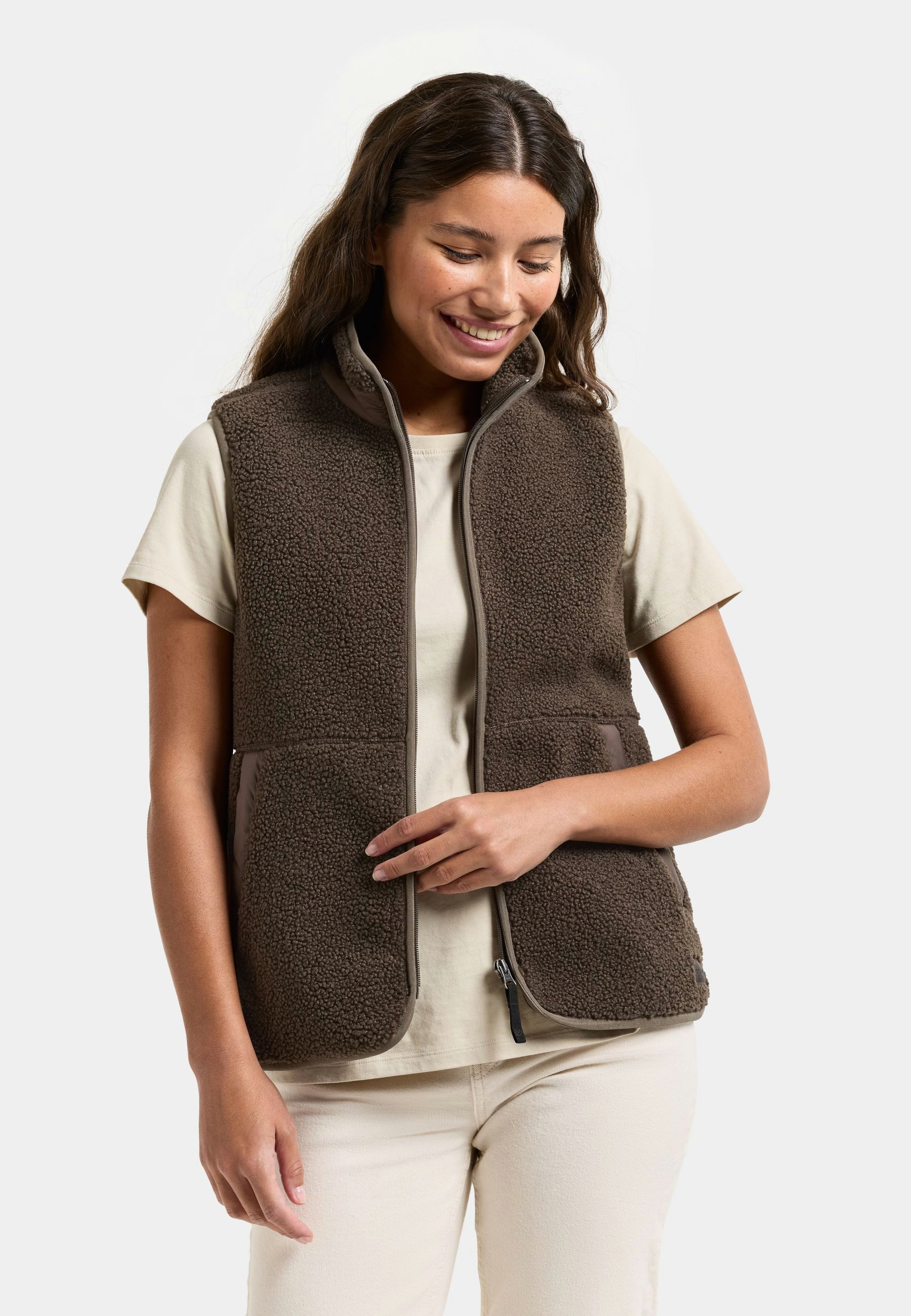 Didriksons Fleeceweste Damen Pile Teddy SIV mit Taschen günstig online kaufen