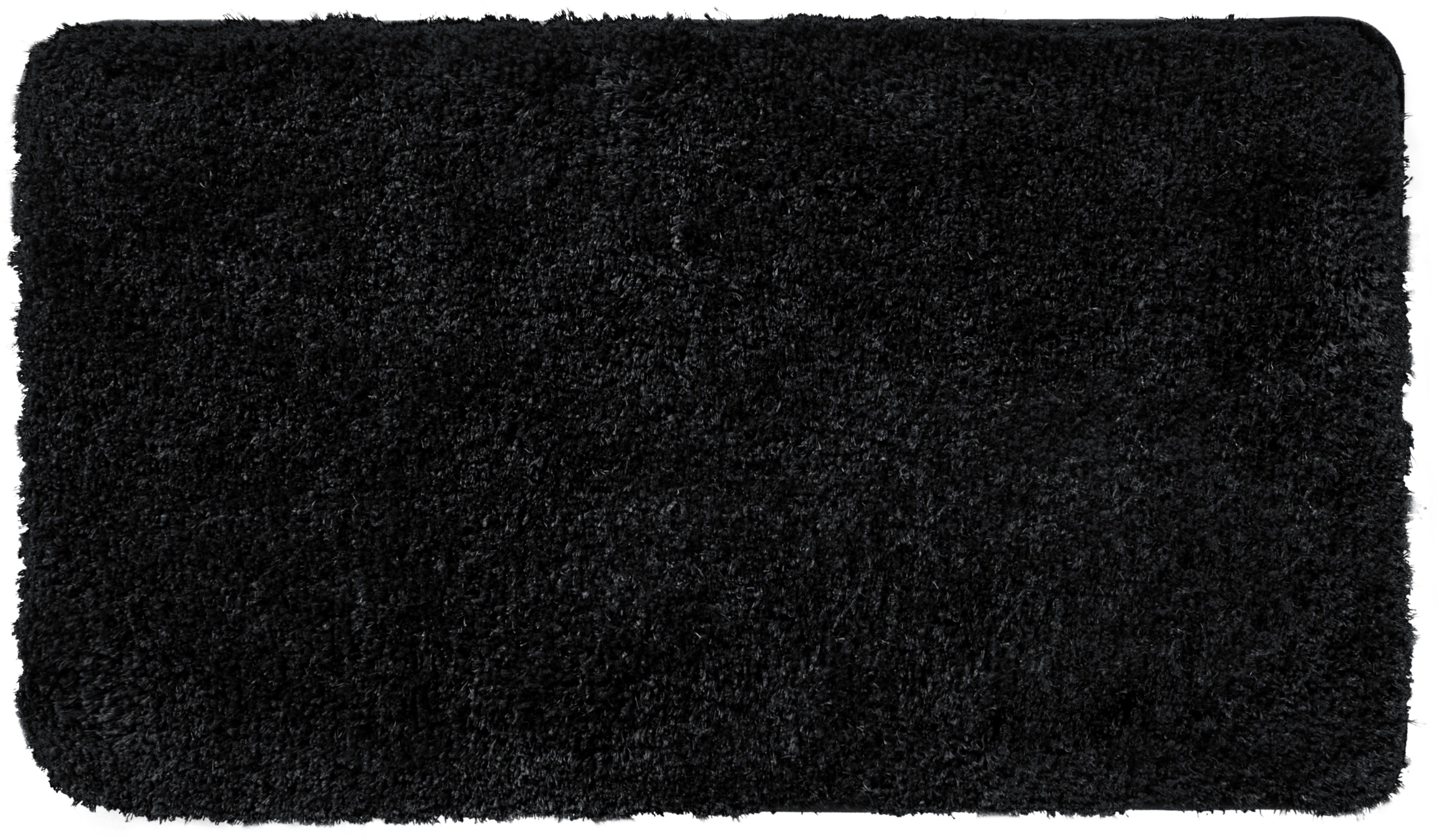 Badematte Essentail/Superwuschel schwarz Set strapazierfähig, Möve, Badteppich, rutschhemmend rechteckig, rechteckig, als Microfaser-Badematte, 40 schnell Polyester, 3-tlg. beschichtet, rund & mm, Höhe trocknend