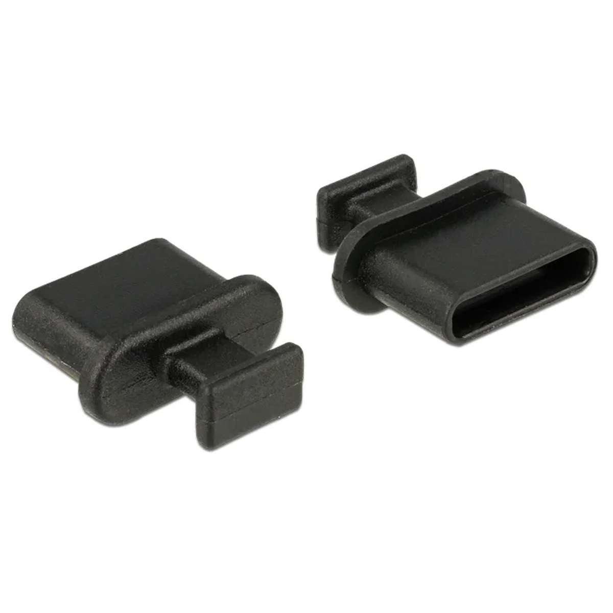 Delock Staubschutzstecker DeLOCK 64013 Steckdosensicherung USB Typ-C Schwarz 10 Stück(e)