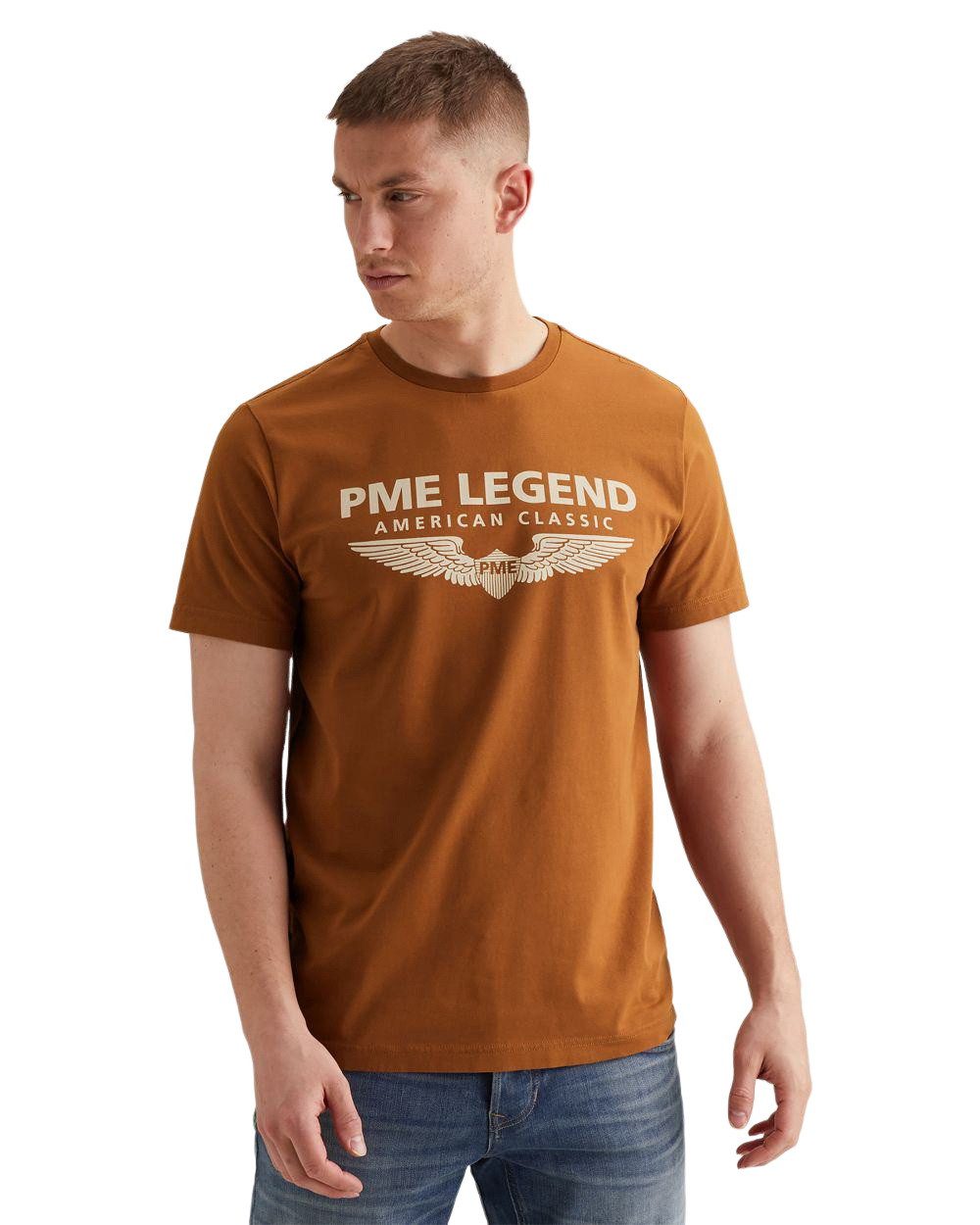 PME LEGEND T-Shirt SHORT SLEEVE R-NECK LOGO CARRIER (1-tlg) mit Stretch
