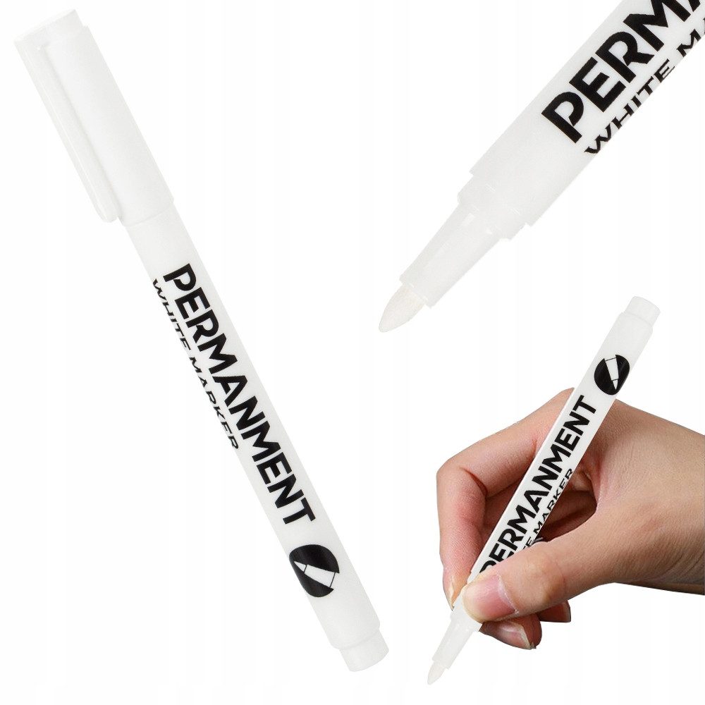 VERK GROUP Permanentmarker Weißer Permanentmarker 1 mm Reifen Marker wasserfest, (1-tlg), Weiße Permanenttinte, Wasserfest nach dem Trocknen