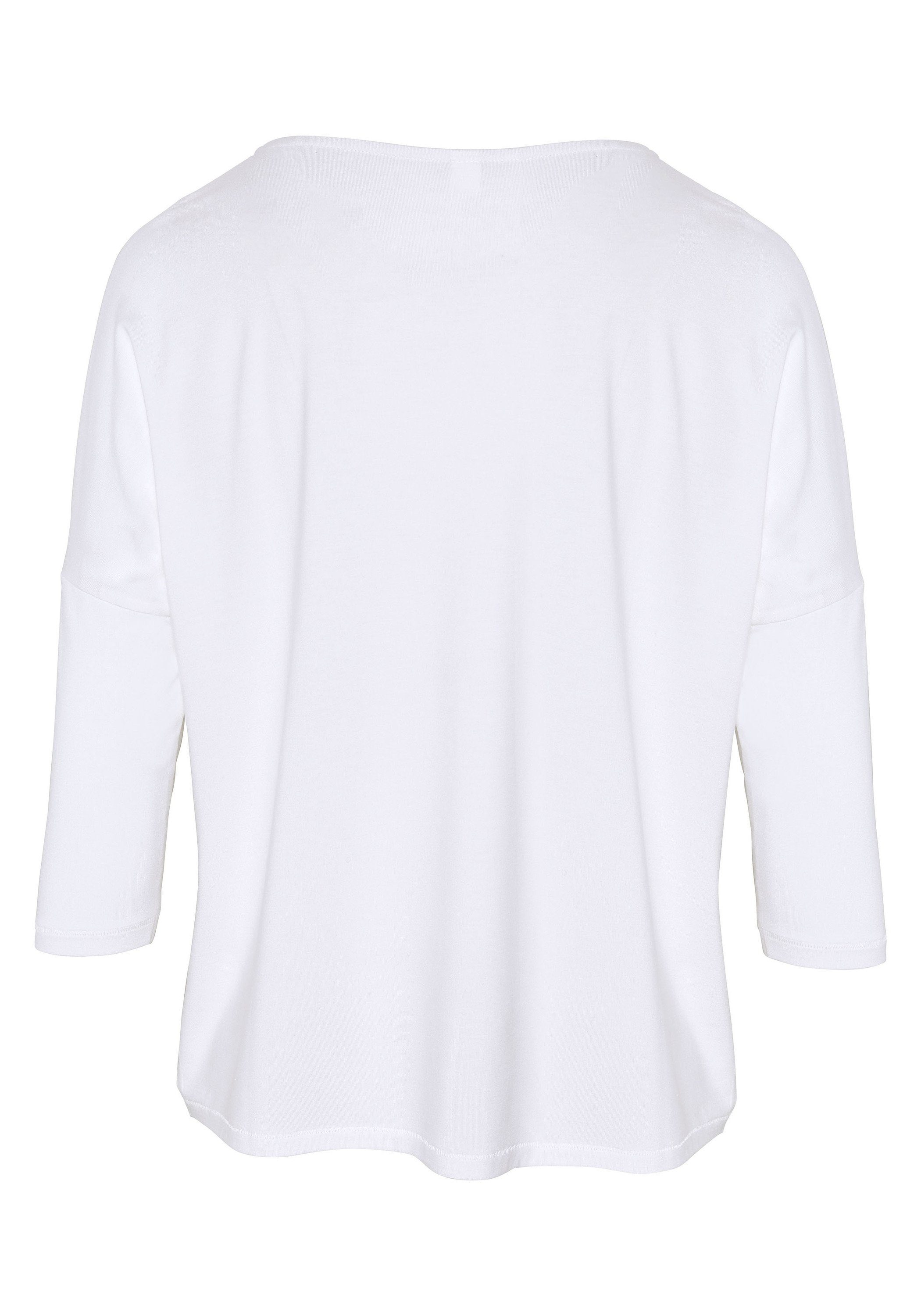 Detto Fatto Langarmshirt mit einer kastigen Silhouette 10 White