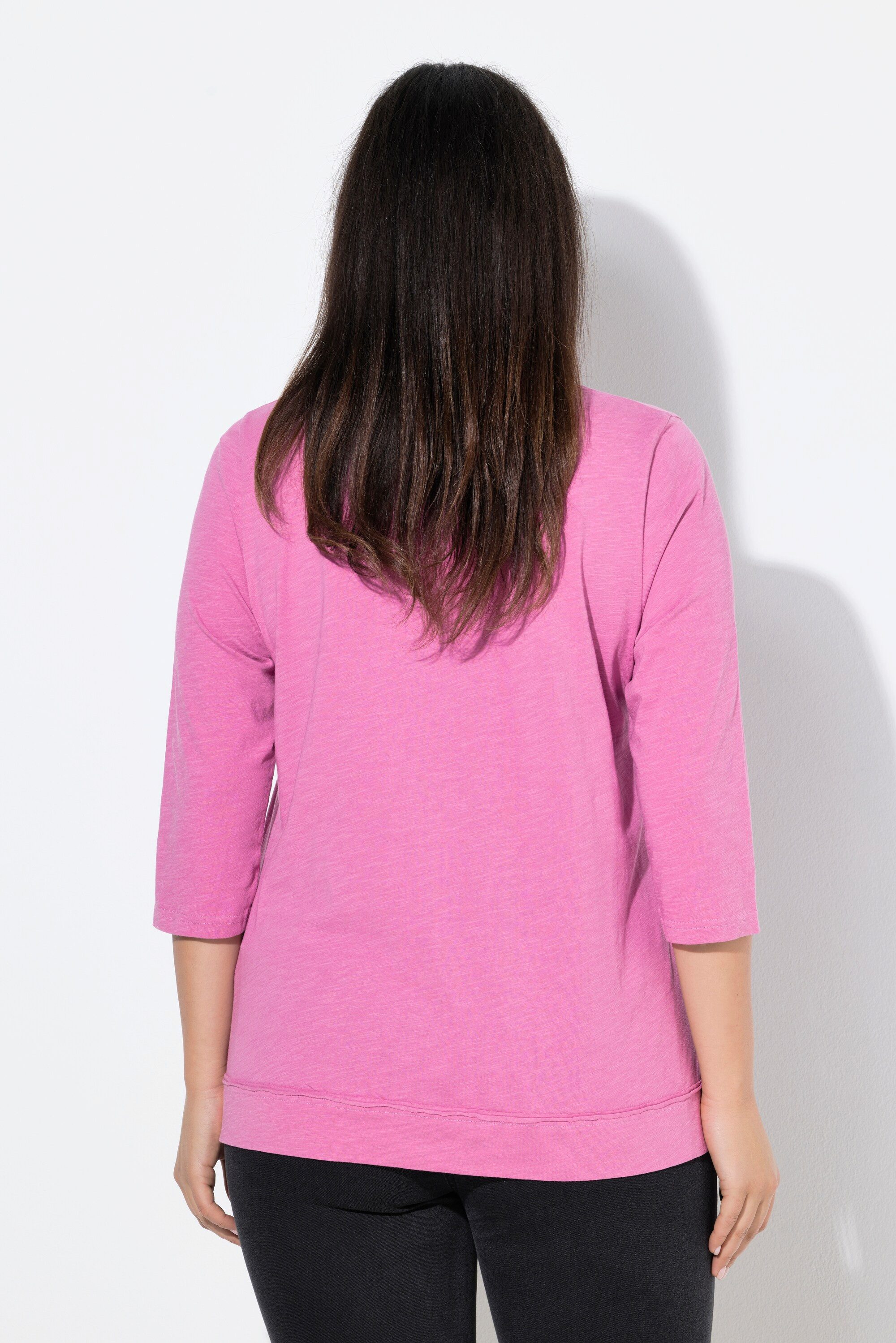 Ulla Popken T-Shirt Shirt Nice Classic Rundhalsausschnitt 3/4-Arm – Bild 3 von 4