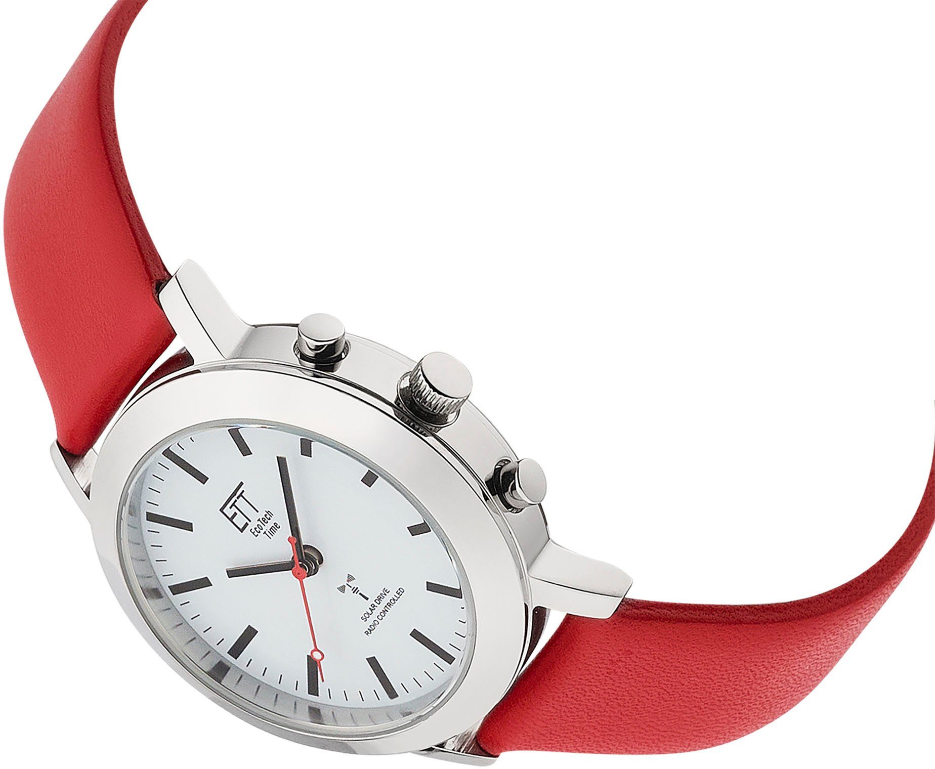 ETT Funkuhr Station Watch ELS-11582-11L, Armbanduhr, Damenuhr, Solar, Leder günstig online kaufen