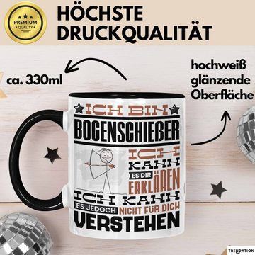 Trendation Tasse Bogenschießer Geschenk Kaffee-Tasse Geschenkidee für Bogenschießer Ich