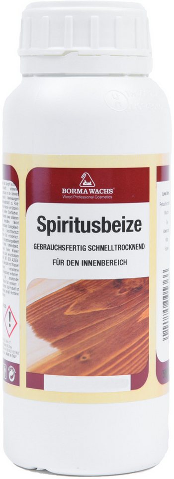 BORMA Holzbeize SPIRITUSBEIZE, Dringt tief ins Holz ein und betont die natürliche Maserung.