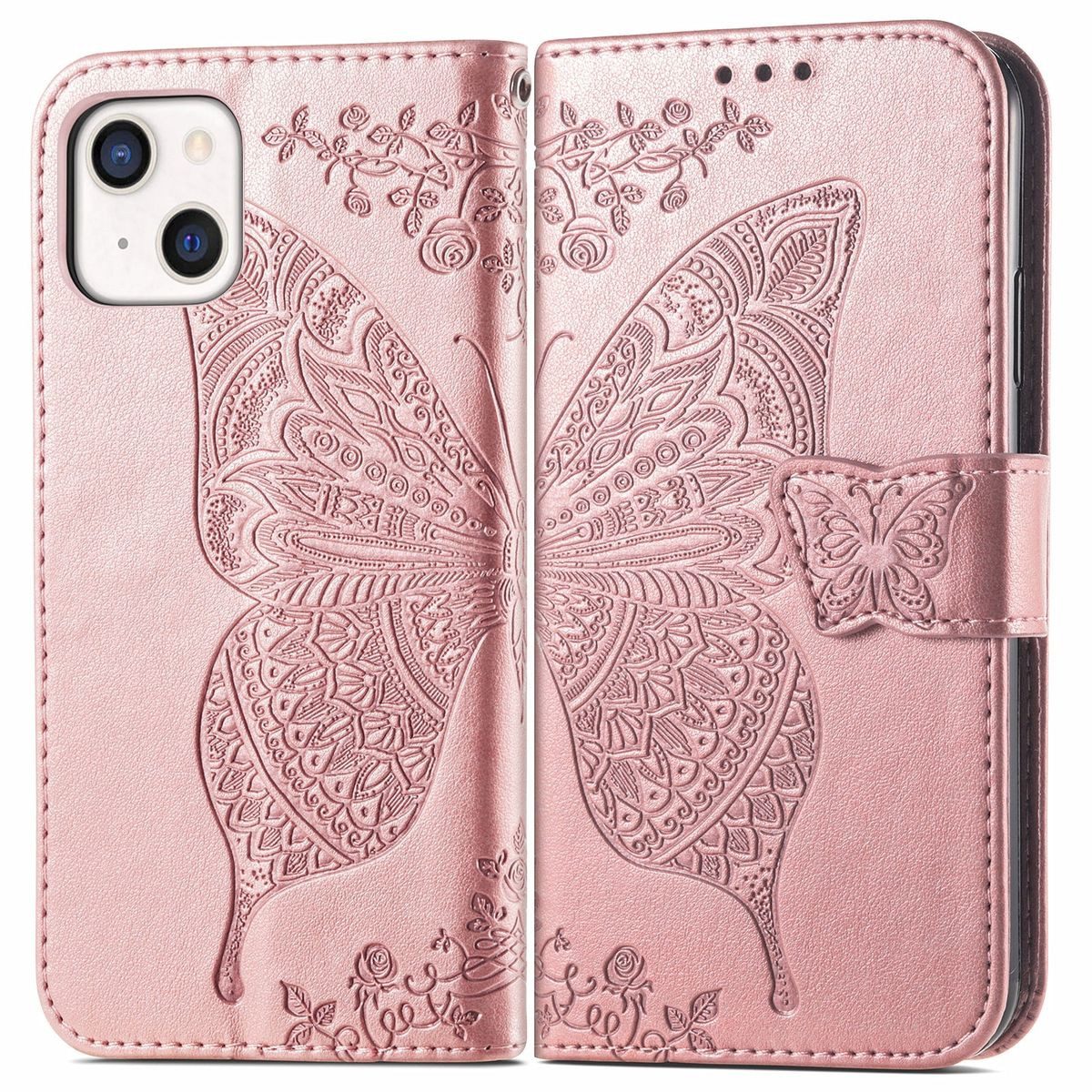 König Design Handyhülle Apple iPhone 13, Schutzhülle Schutztasche Case Cover Etuis Wallet Klapptasche Bookstyle