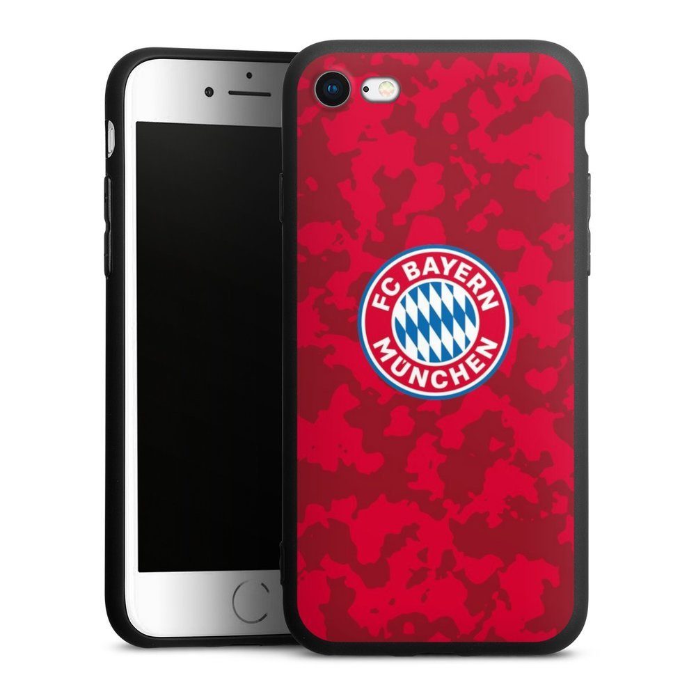DeinDesign Handyhülle FC Bayern München Camouflage FCB Camouflage Muster FCB, Apple iPhone 8 Silikon Hülle Premium Case Handy Schutzhülle