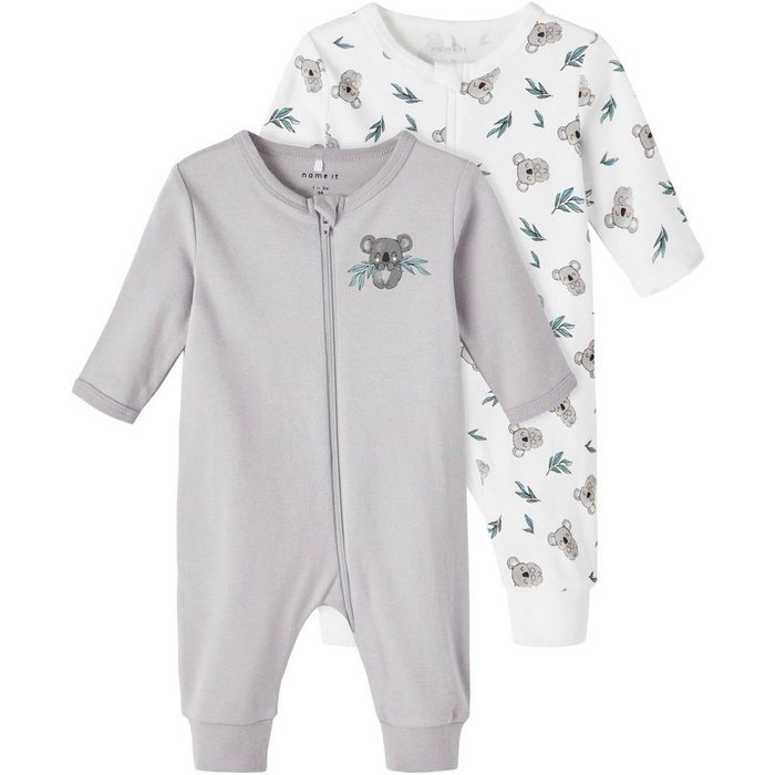Name It Schlafoverall NBNNIGHTSUIT 2P ZIP SILVER KOALA
