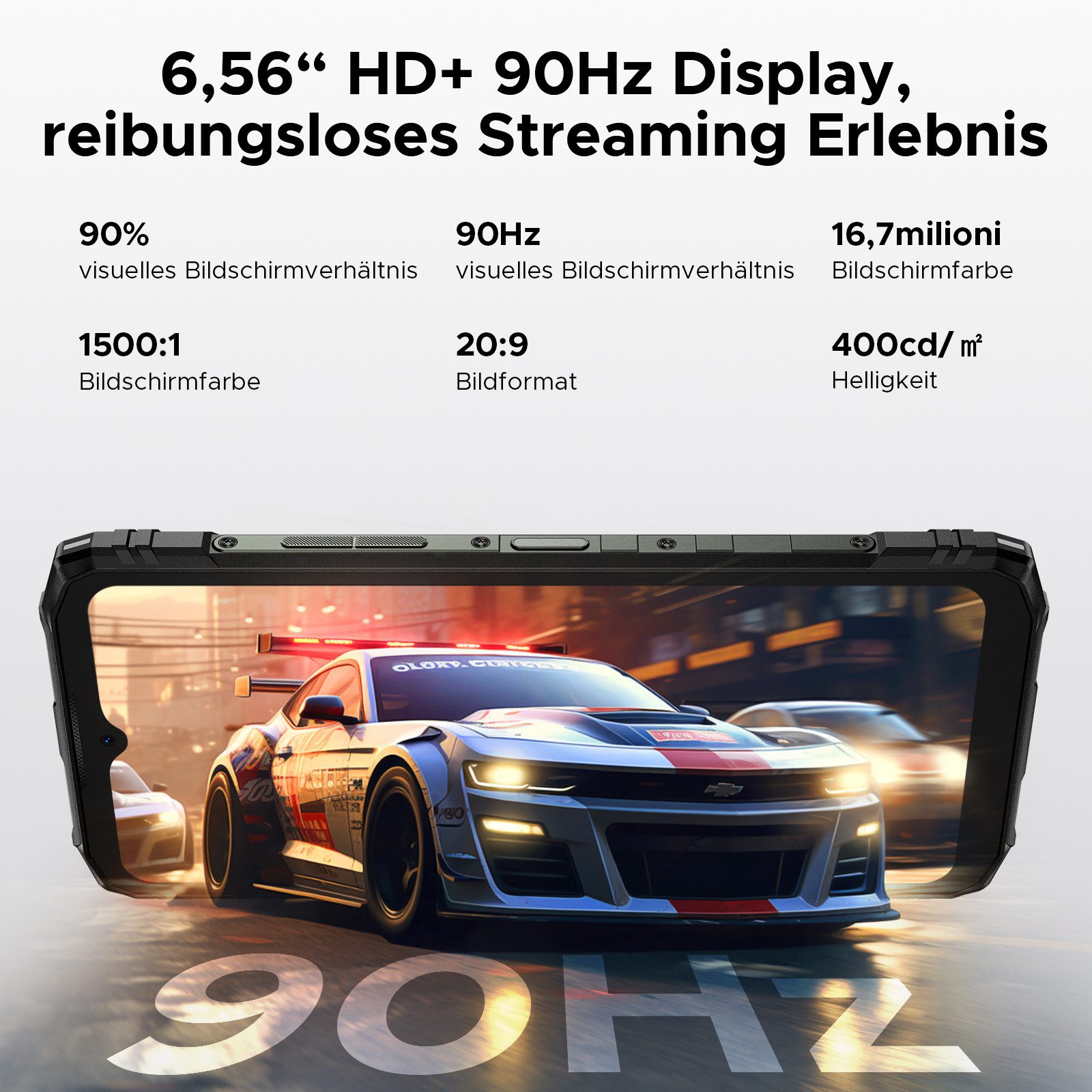 DOOGEE Blade 10 Pro Energy 50MP Android 15 6.6'' Handy Ohne Vertrag Outdoor Smartphone (6.56 Zoll, 256 GB Speicherplatz, 50 MP Kamera, 10,7mm ultradünnes Design,6150 mAh, 18-W-Schnellladefunktion)
