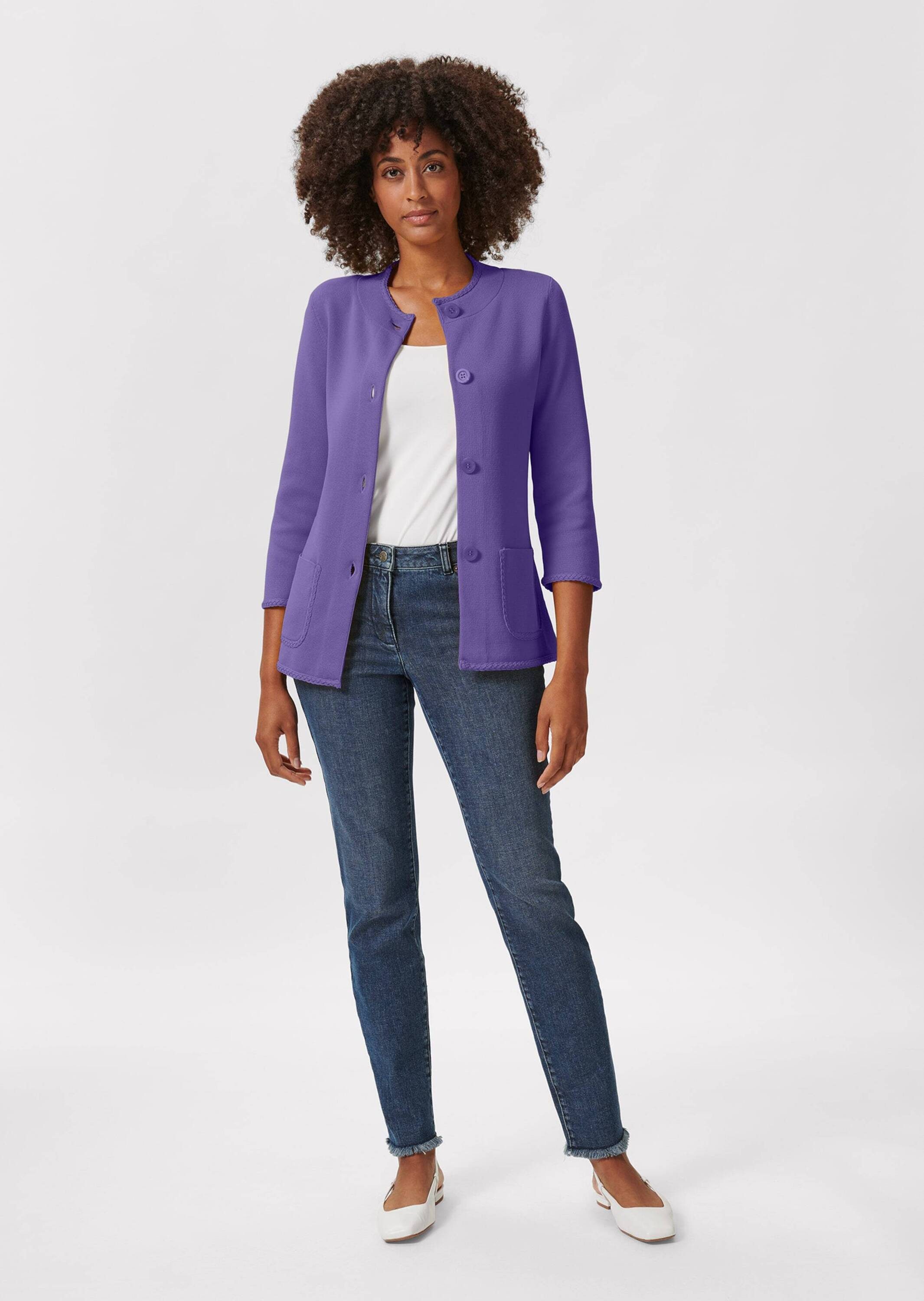 MADELEINE Strickjacke Strickblazer mit Flechtung günstig online kaufen